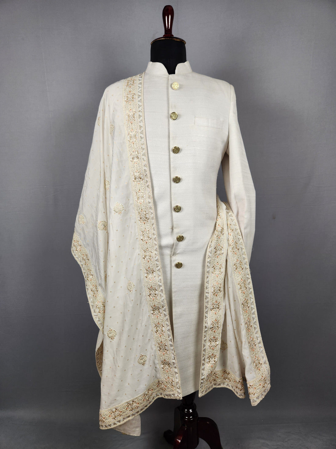 White Wedding Shawl for Groom