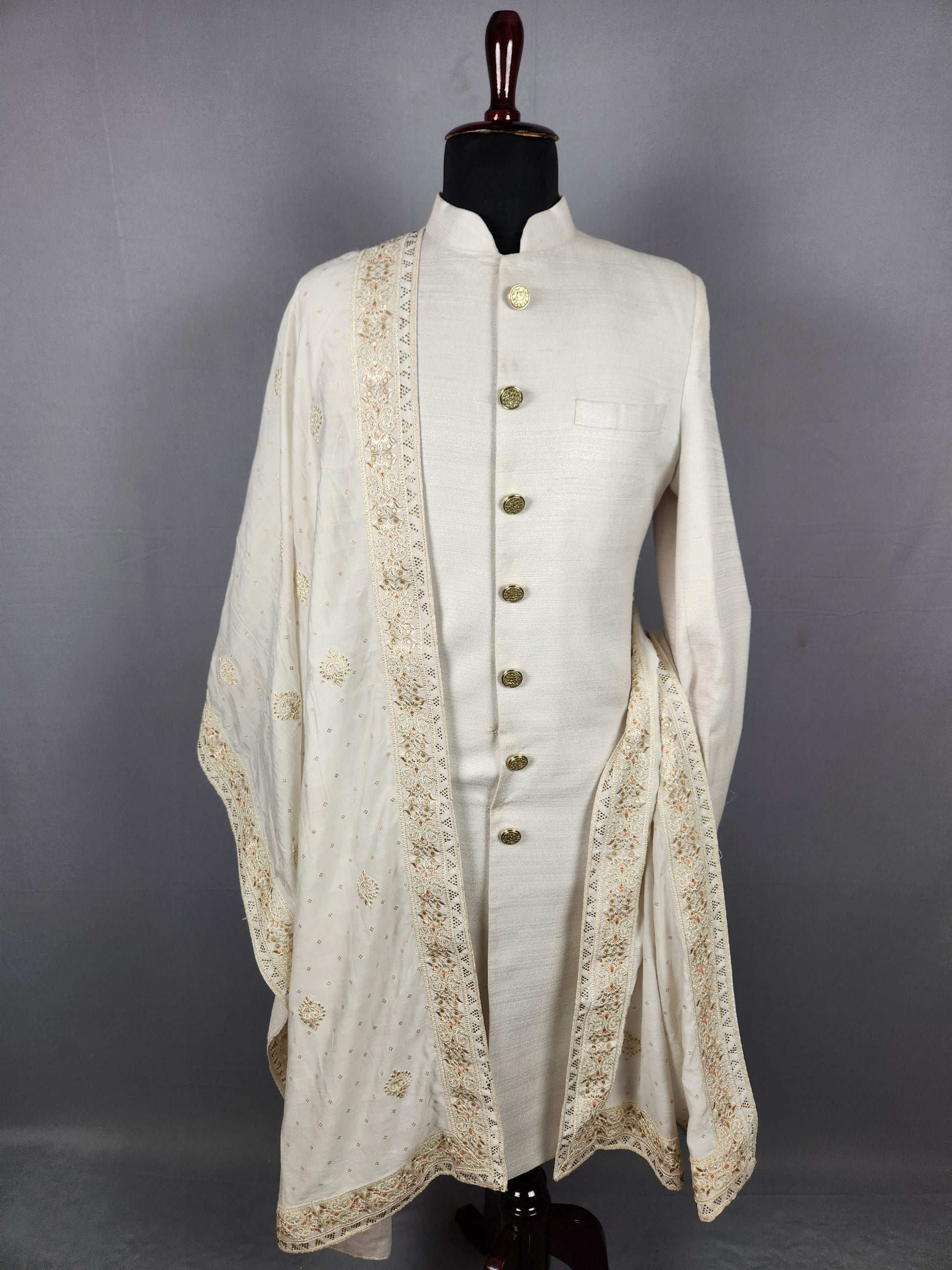 White Wedding Shawl for Groom