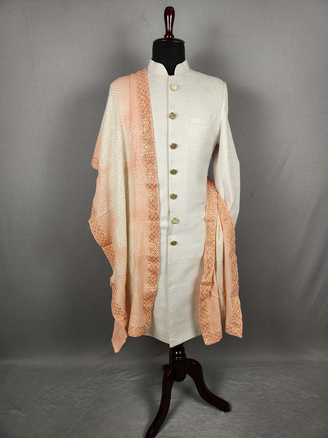 White Wedding Shawl for Groom