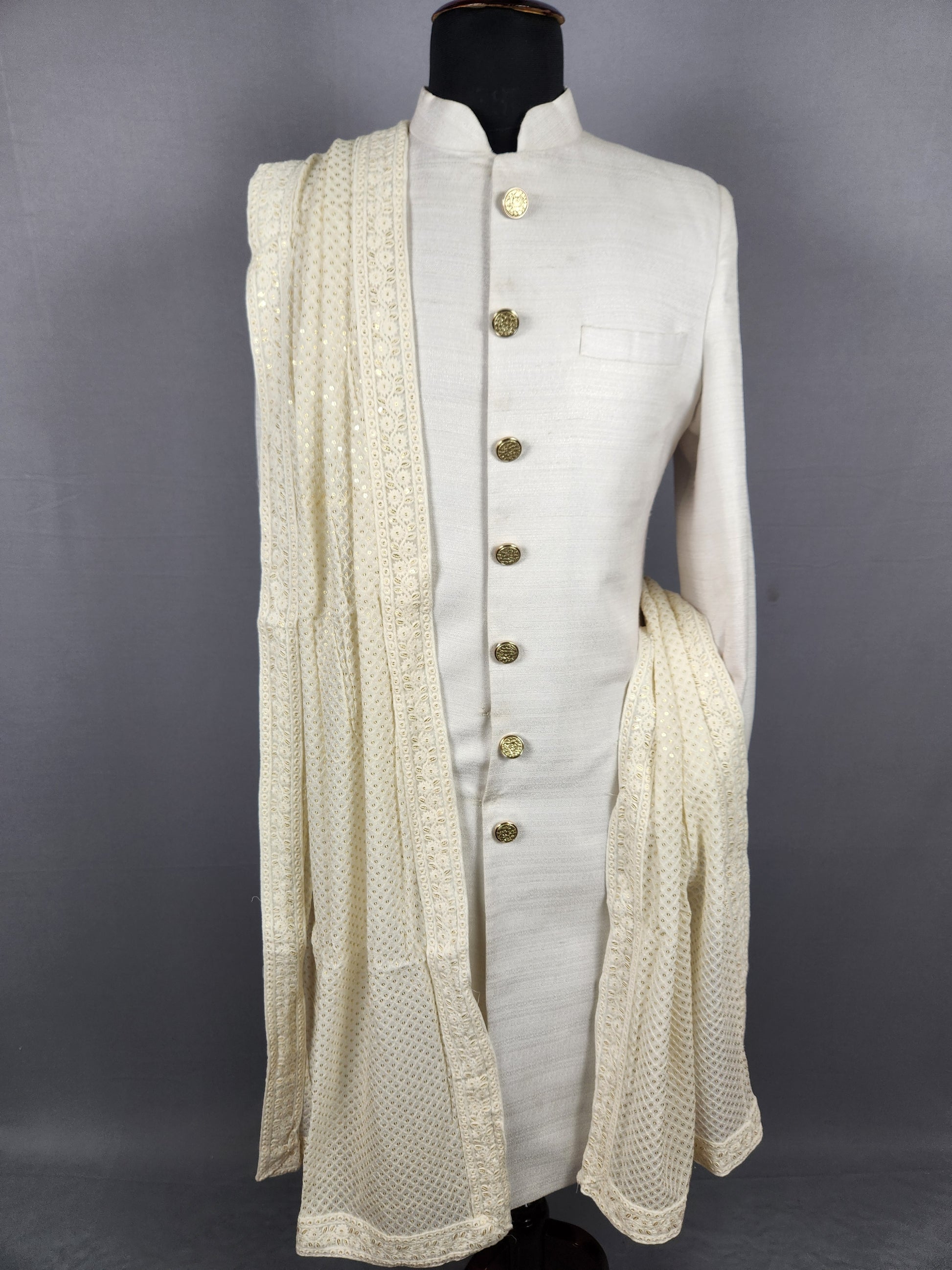 White Wedding Shawl for Groom