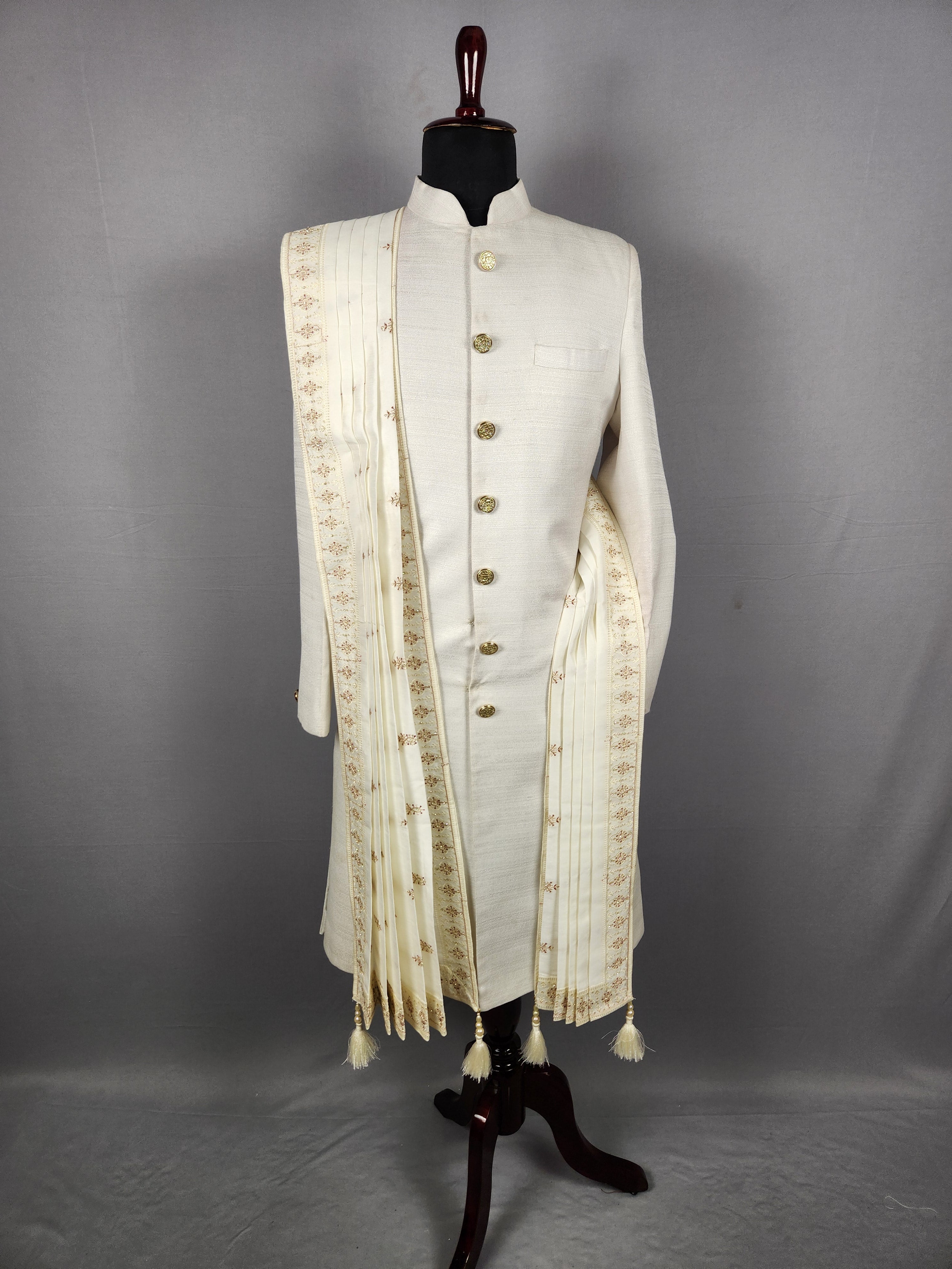 White Wedding Shawl for Groom