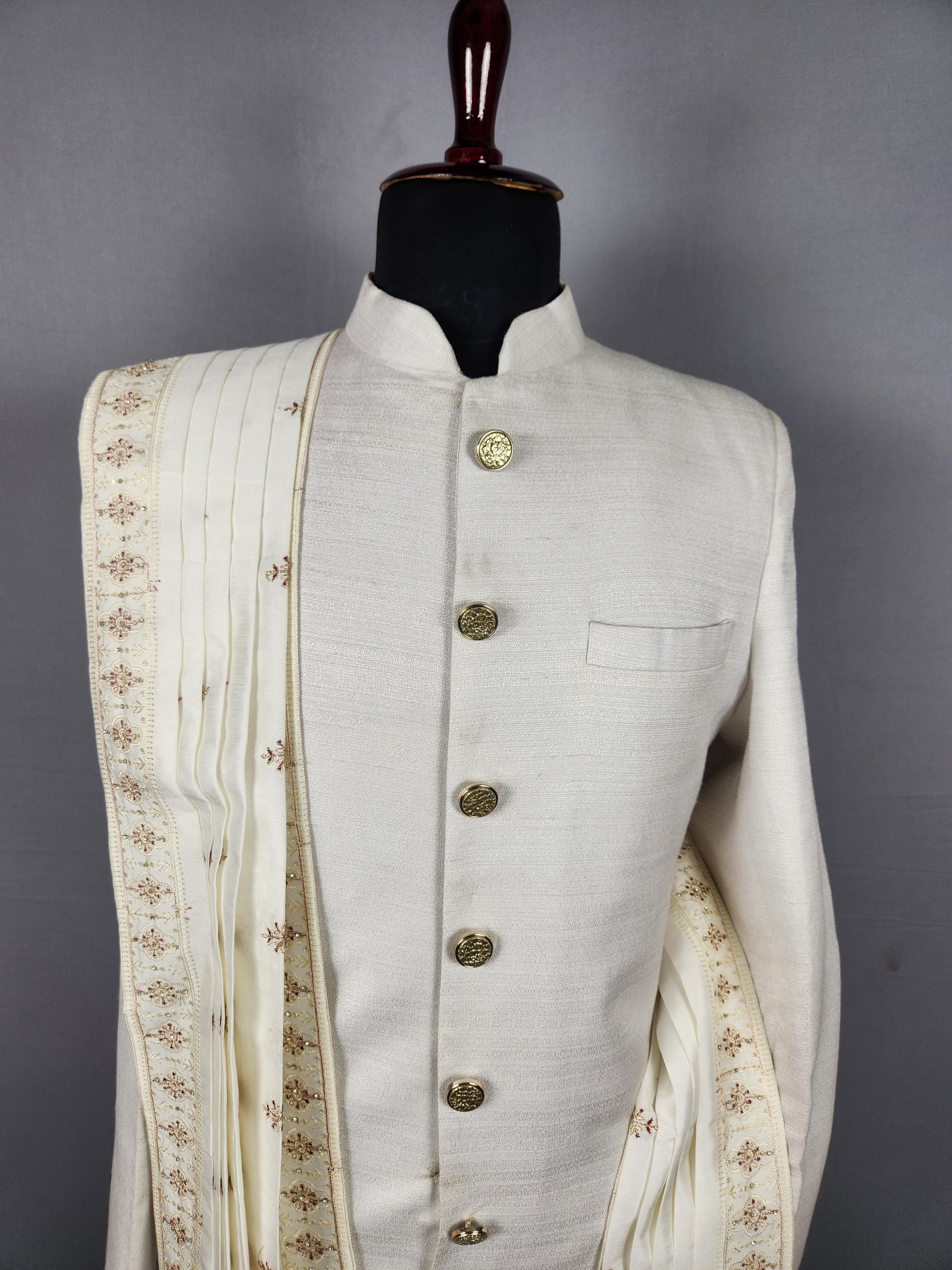 White Wedding Shawl for Groom