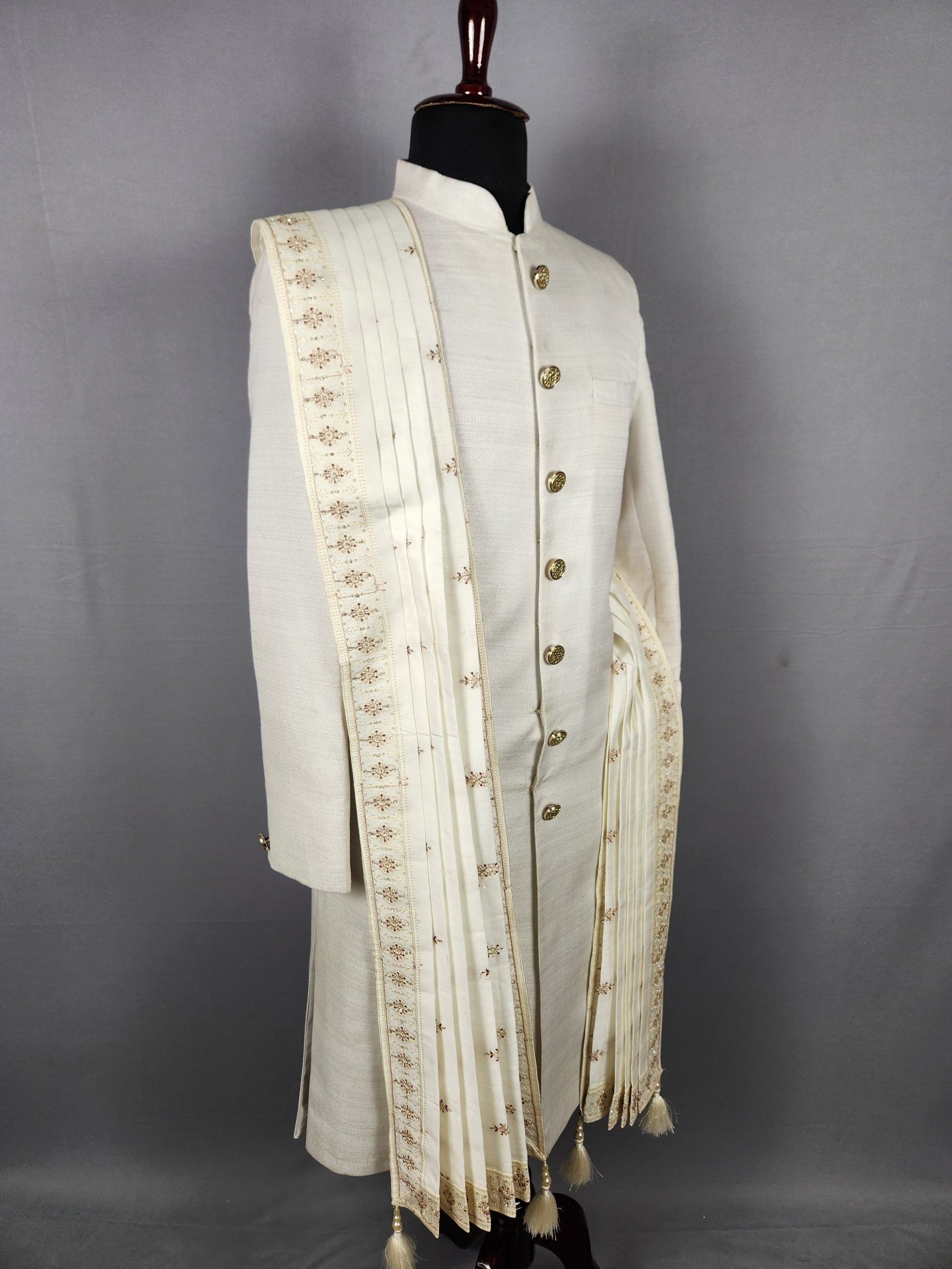 White Wedding Shawl for Groom