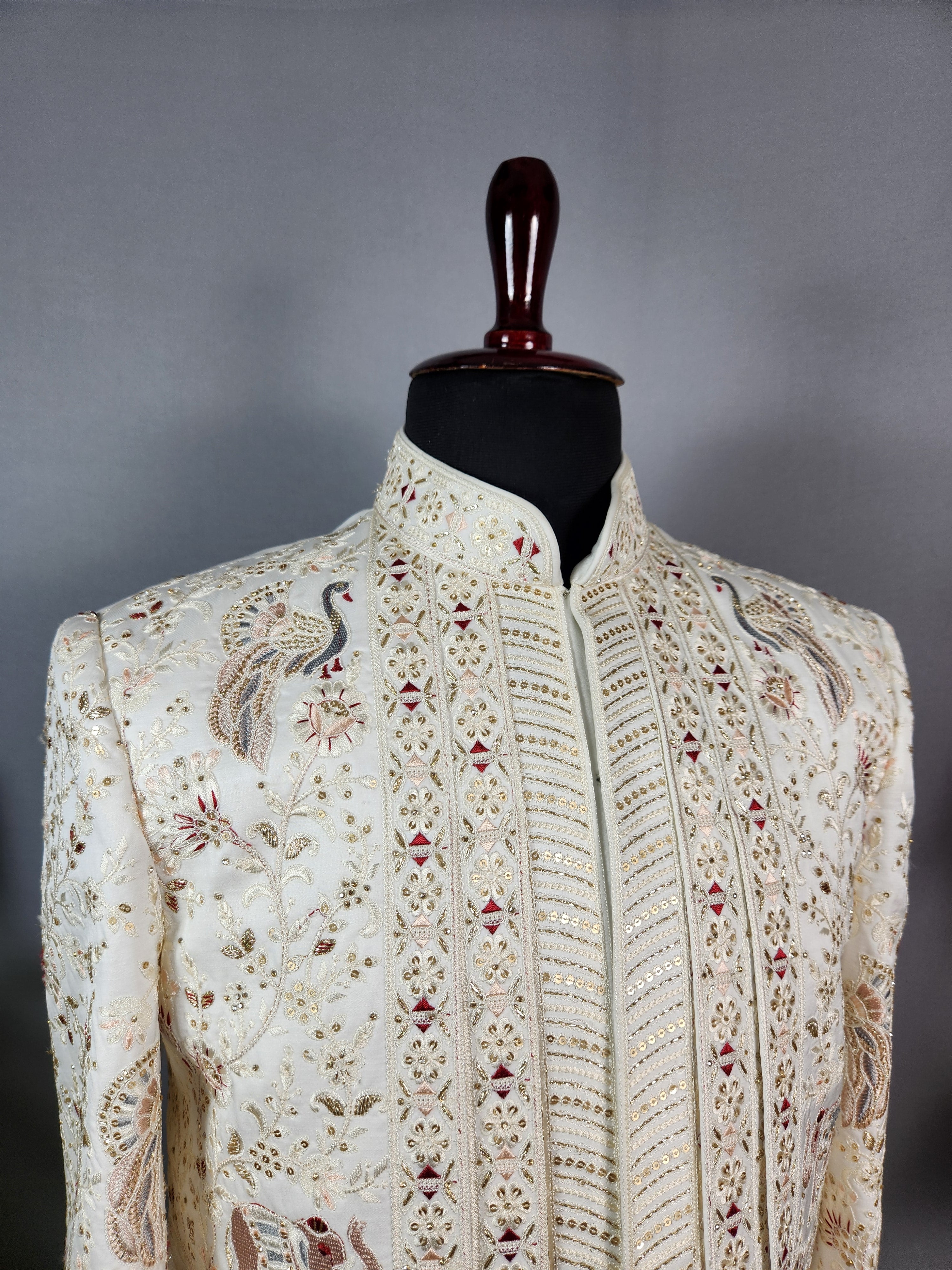 Luxury White Wedding Groom Sherwani  | Sherwani For Men