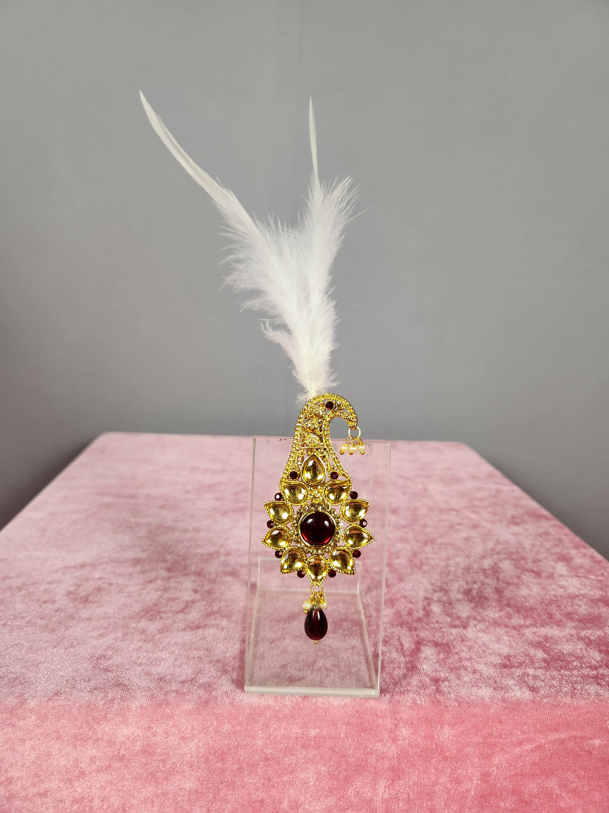 GROOM TURBAN BROOCH WITH PENDANT STYLE