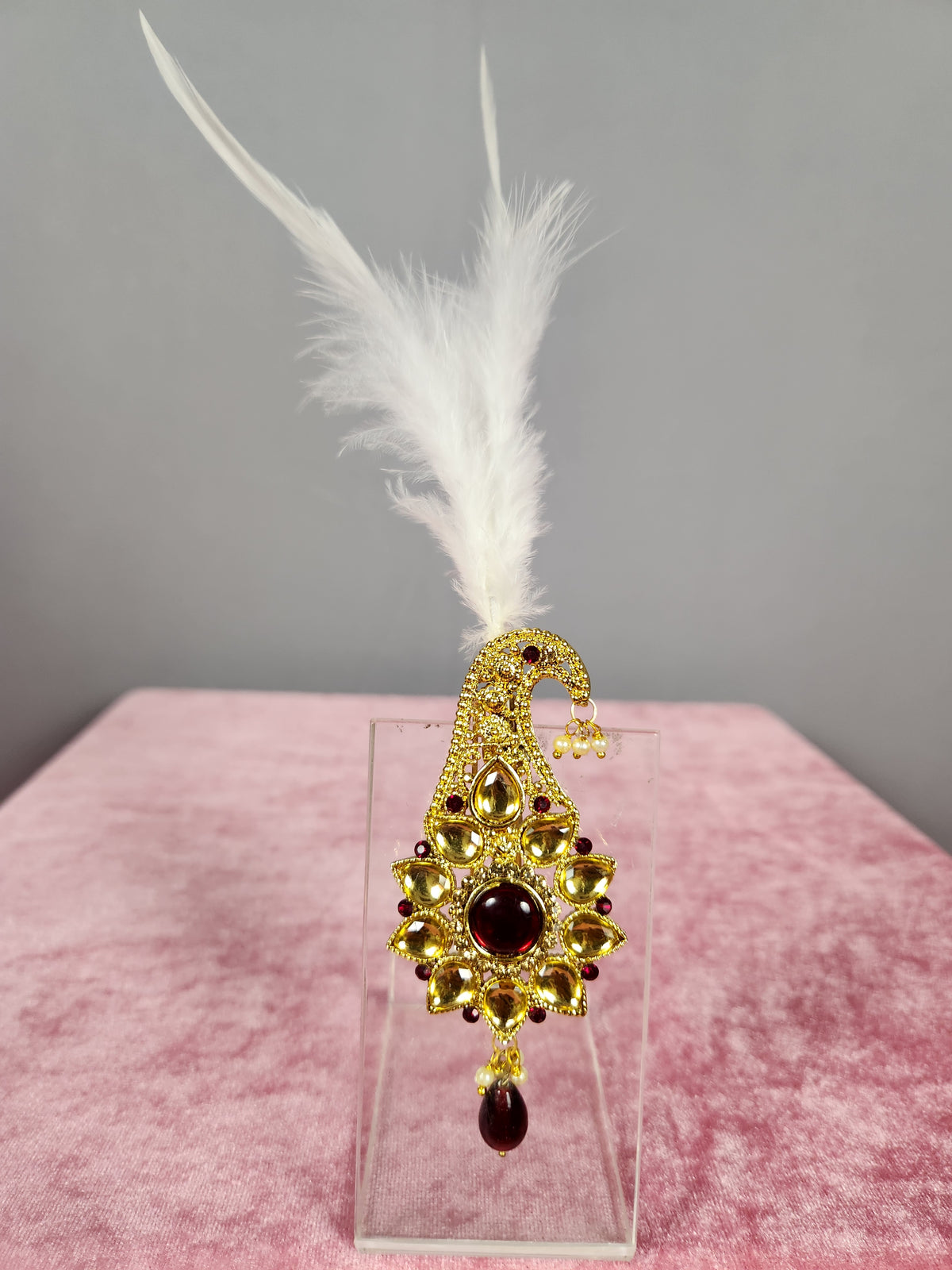 GROOM TURBAN BROOCH WITH PENDANT STYLE