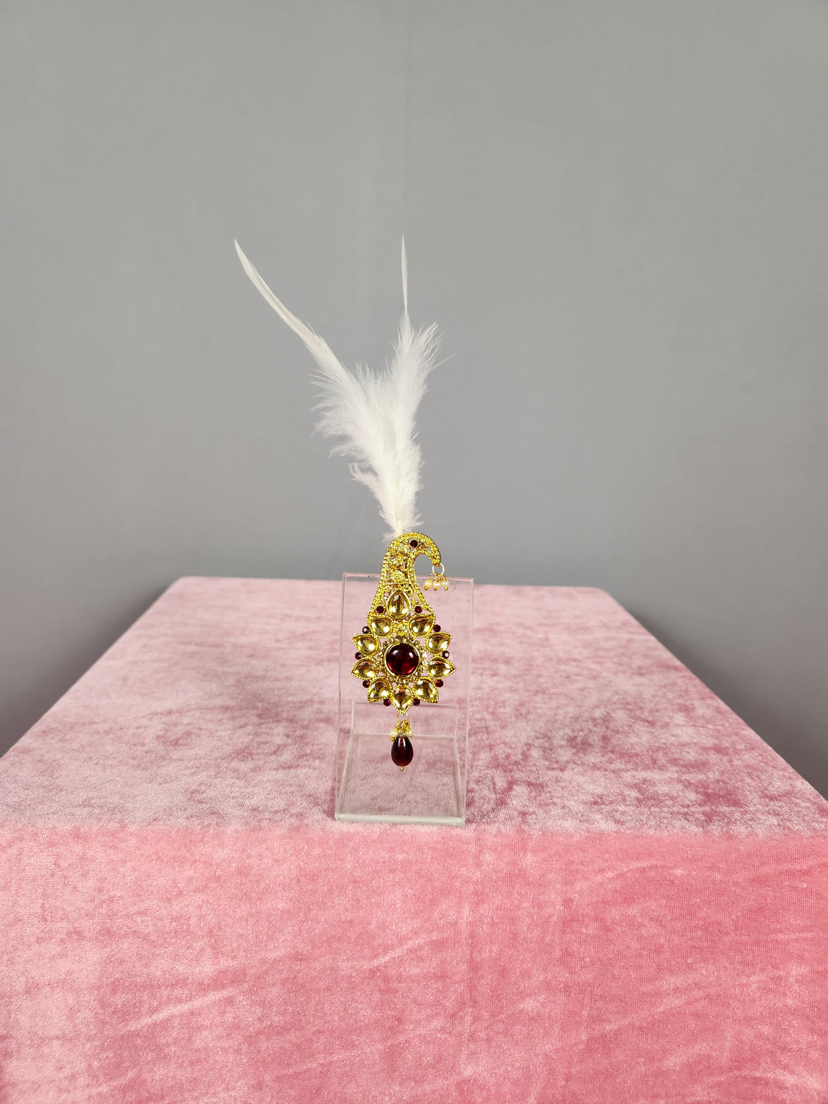 GROOM TURBAN BROOCH WITH PENDANT STYLE