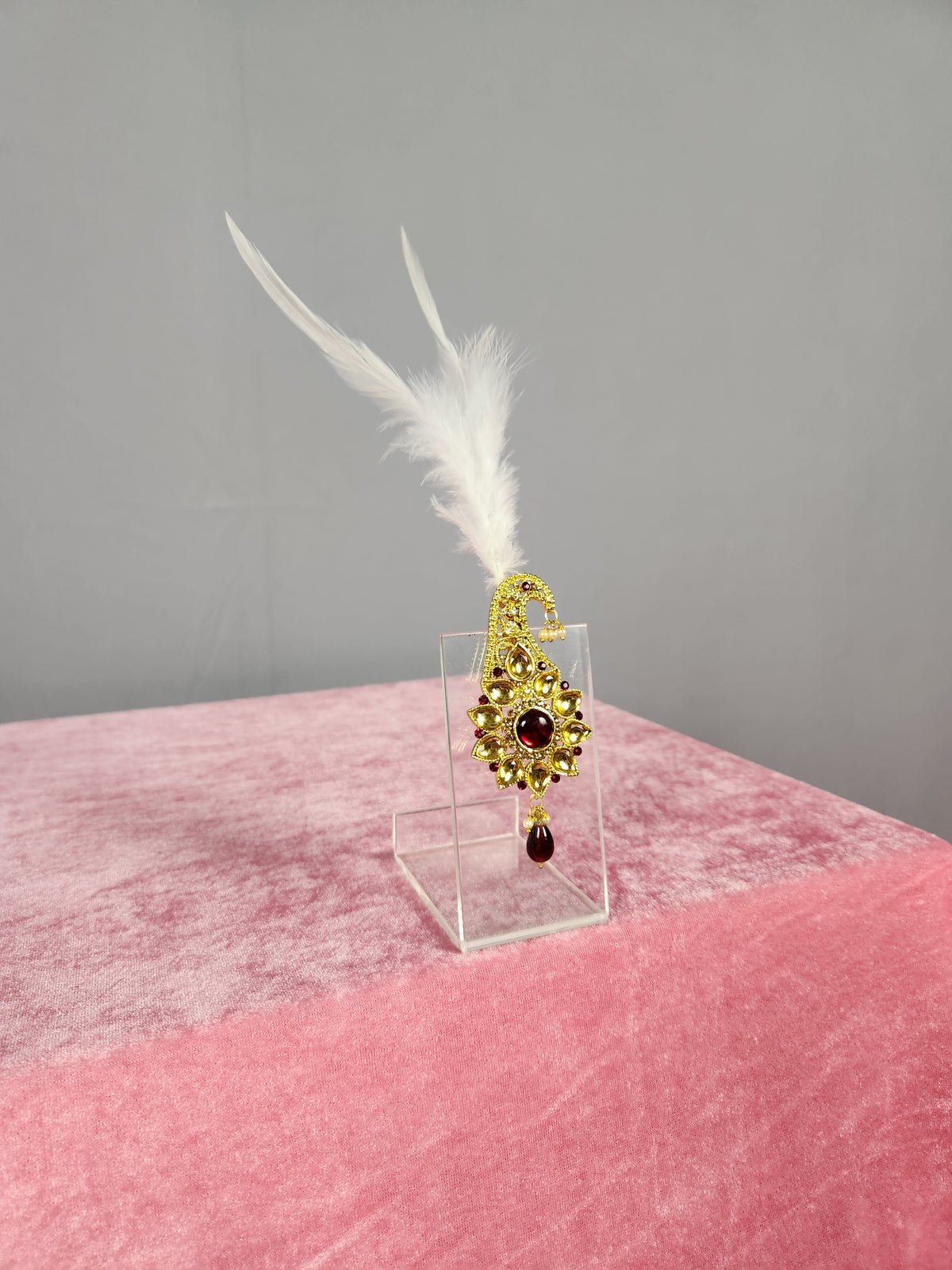 GROOM TURBAN BROOCH WITH PENDANT STYLE