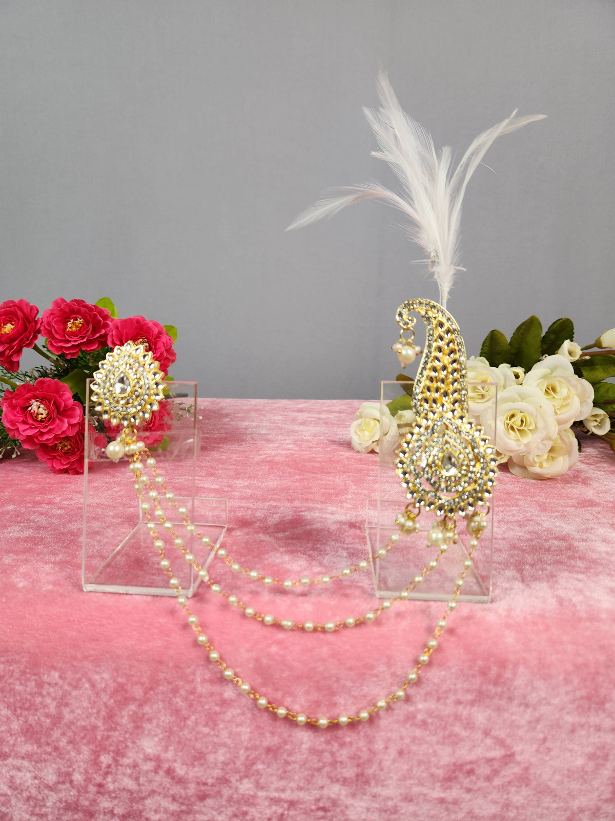 GROOM TURBAN BROOCH WITH CHAIN STYLE