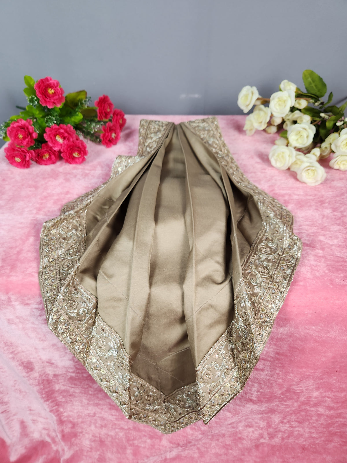 Golden Brown Groom Stole | Shawl For Men