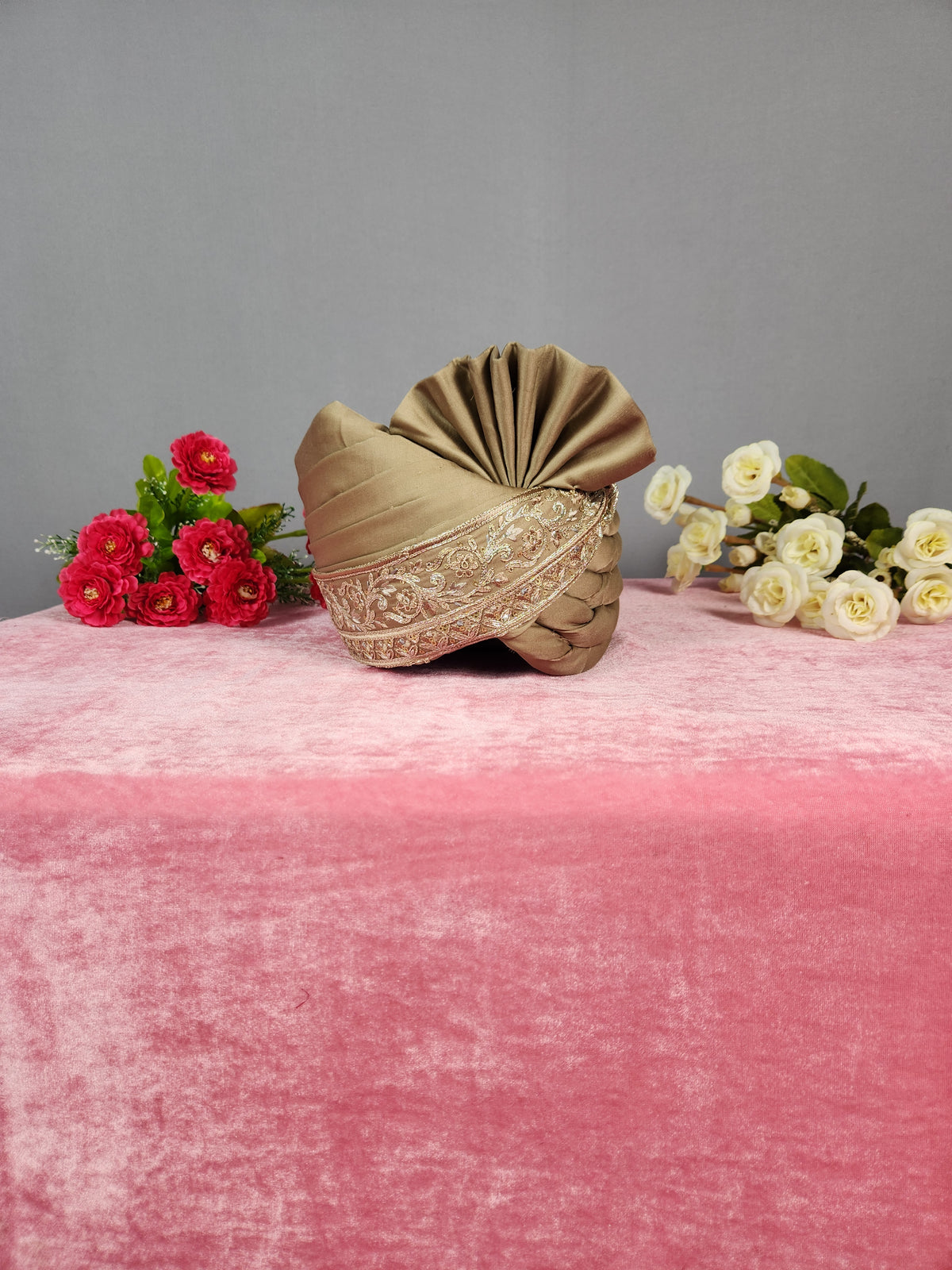 Golden Brown Groom Turban | Safa For Men