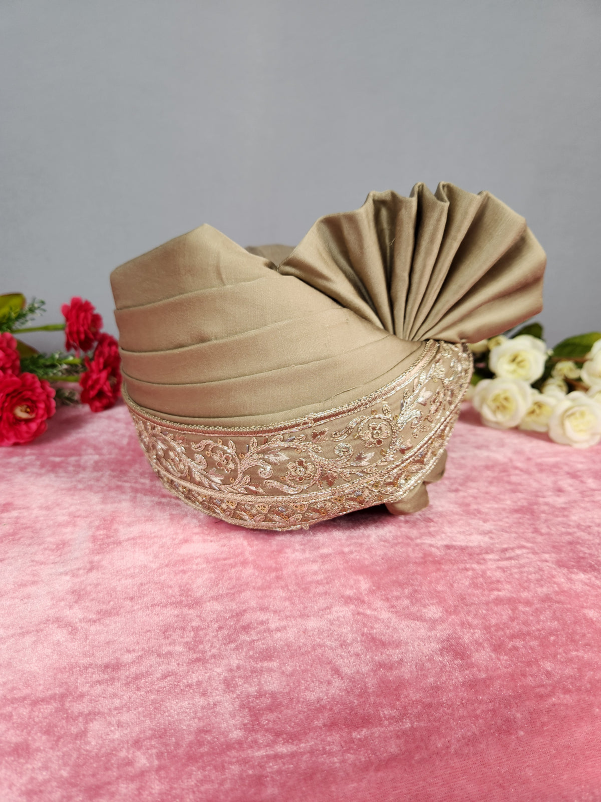 Golden Brown Groom Turban | Safa For Men