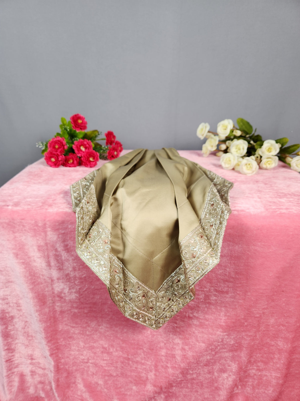 Copper Golden Groom Turban Shawl | Dupatta Safa Set For Men
