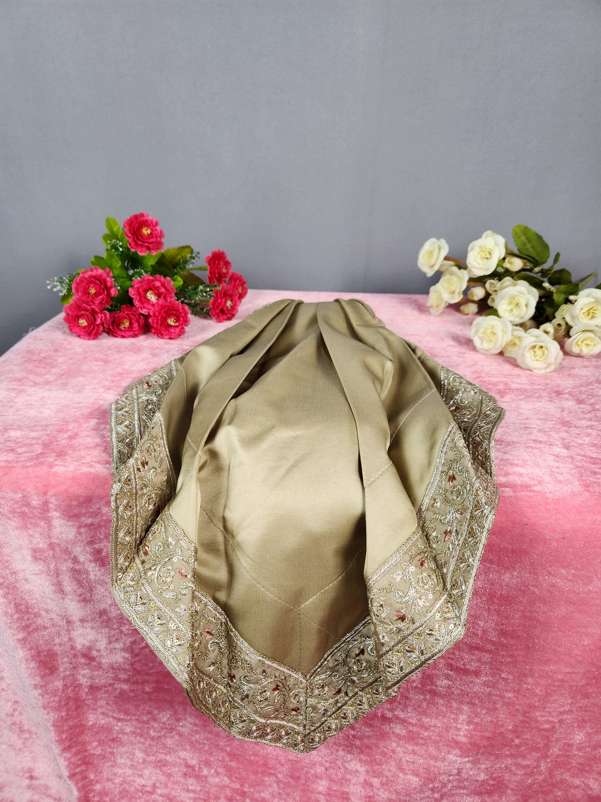 Copper Golden Groom Turban Shawl | Dupatta Safa Set For Men