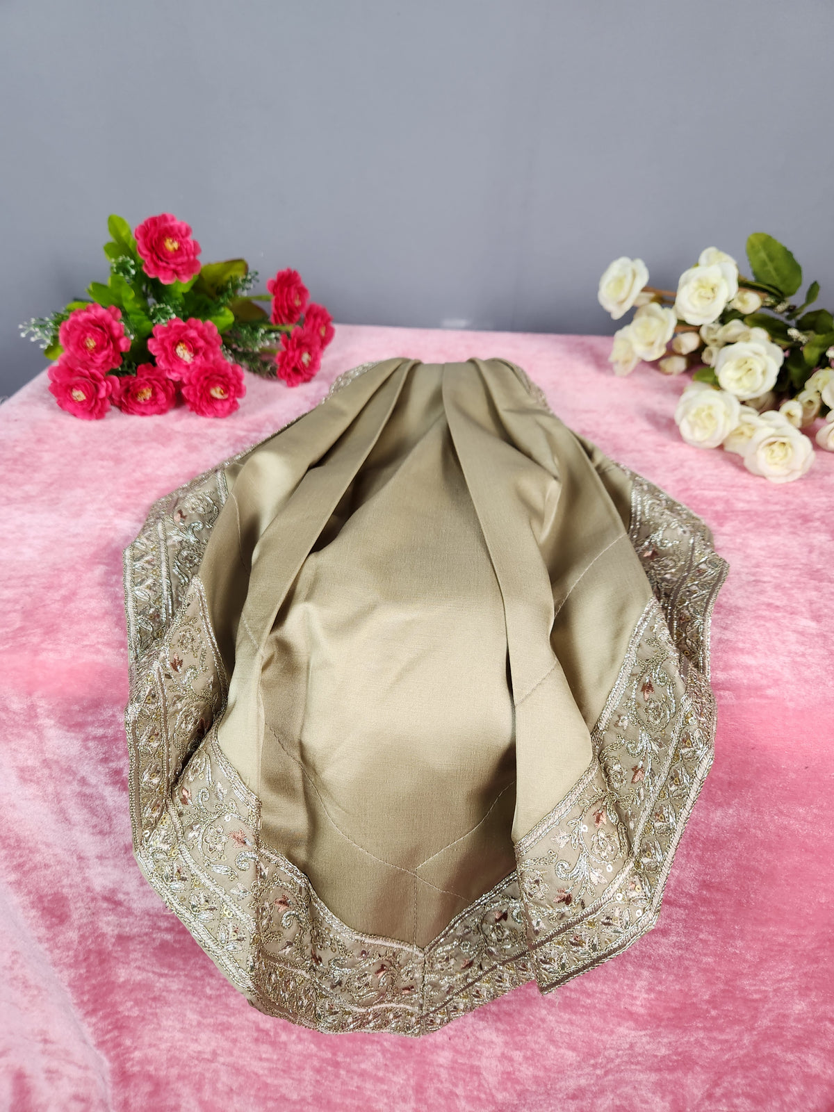 Copper Golden Groom Turban Shawl | Dupatta Safa Set For Men