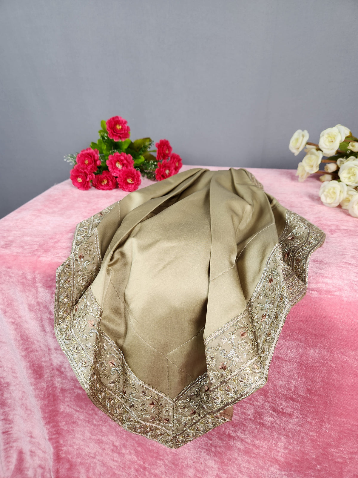 Copper Golden Groom Turban Shawl | Dupatta Safa Set For Men