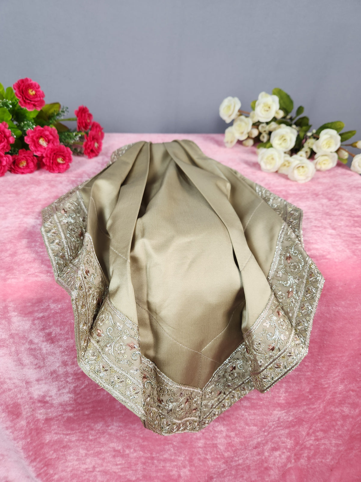 Copper Golden Groom Turban Shawl | Dupatta Safa Set For Men