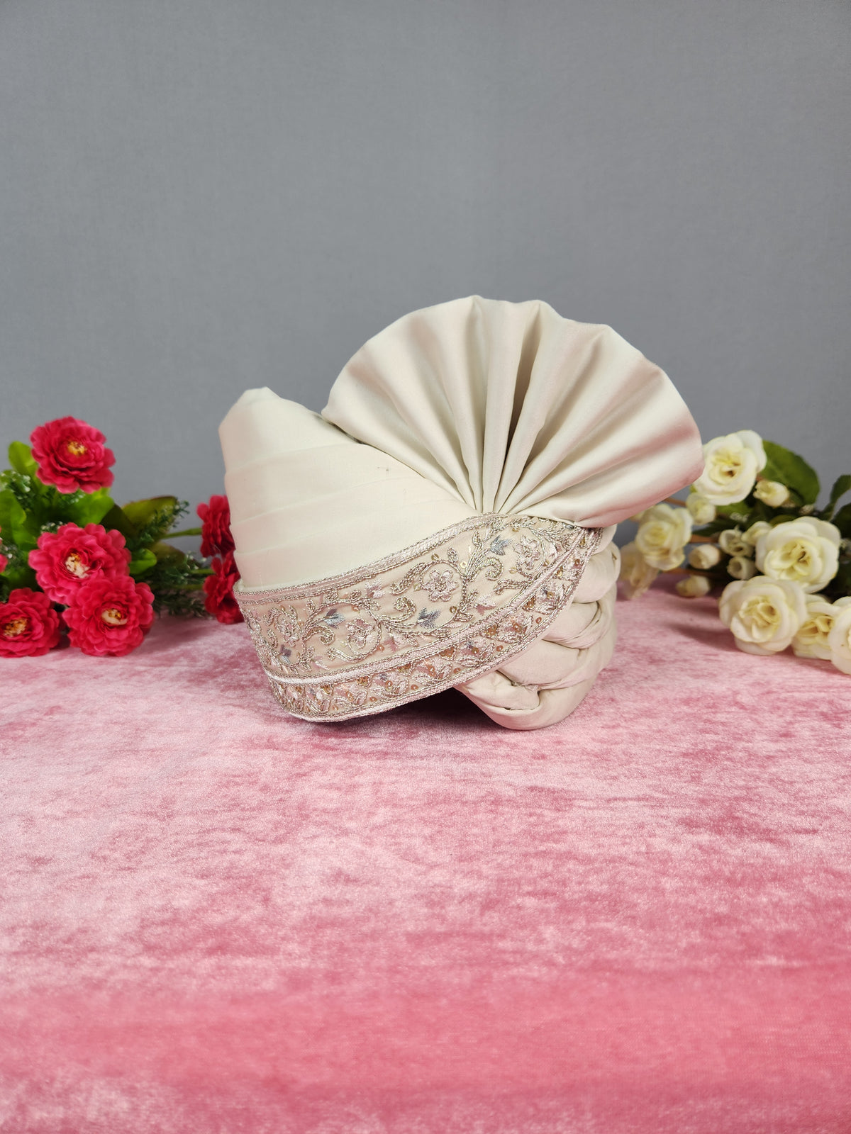Rose Gold Groom Turban | Safa For Men
