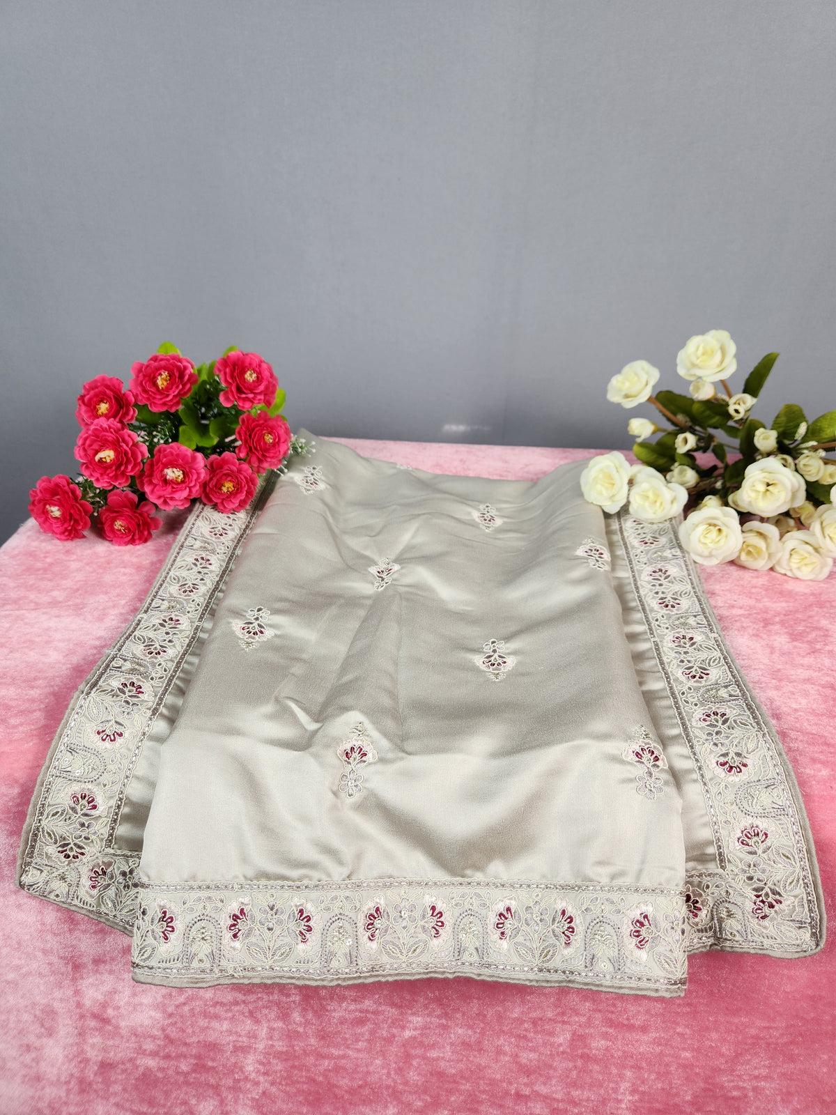 Lavender Groom Turban Shawl Set With Red Touch Up | Dupatta Safa Set For Men