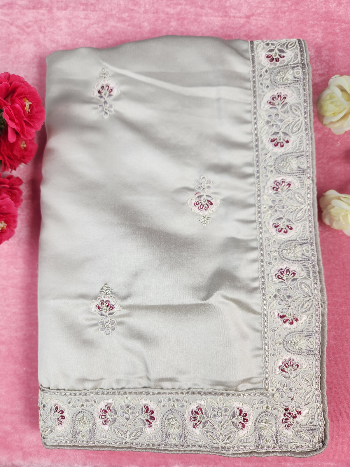 Lavender Groom Turban Shawl Set With Red Touch Up | Dupatta Safa Set For Men