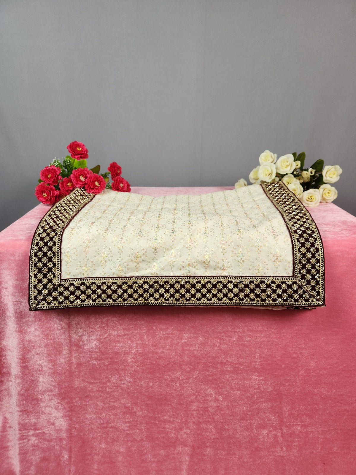 Cream Ivory Groom Turban Shawl | Dupatta Safa Set For Men