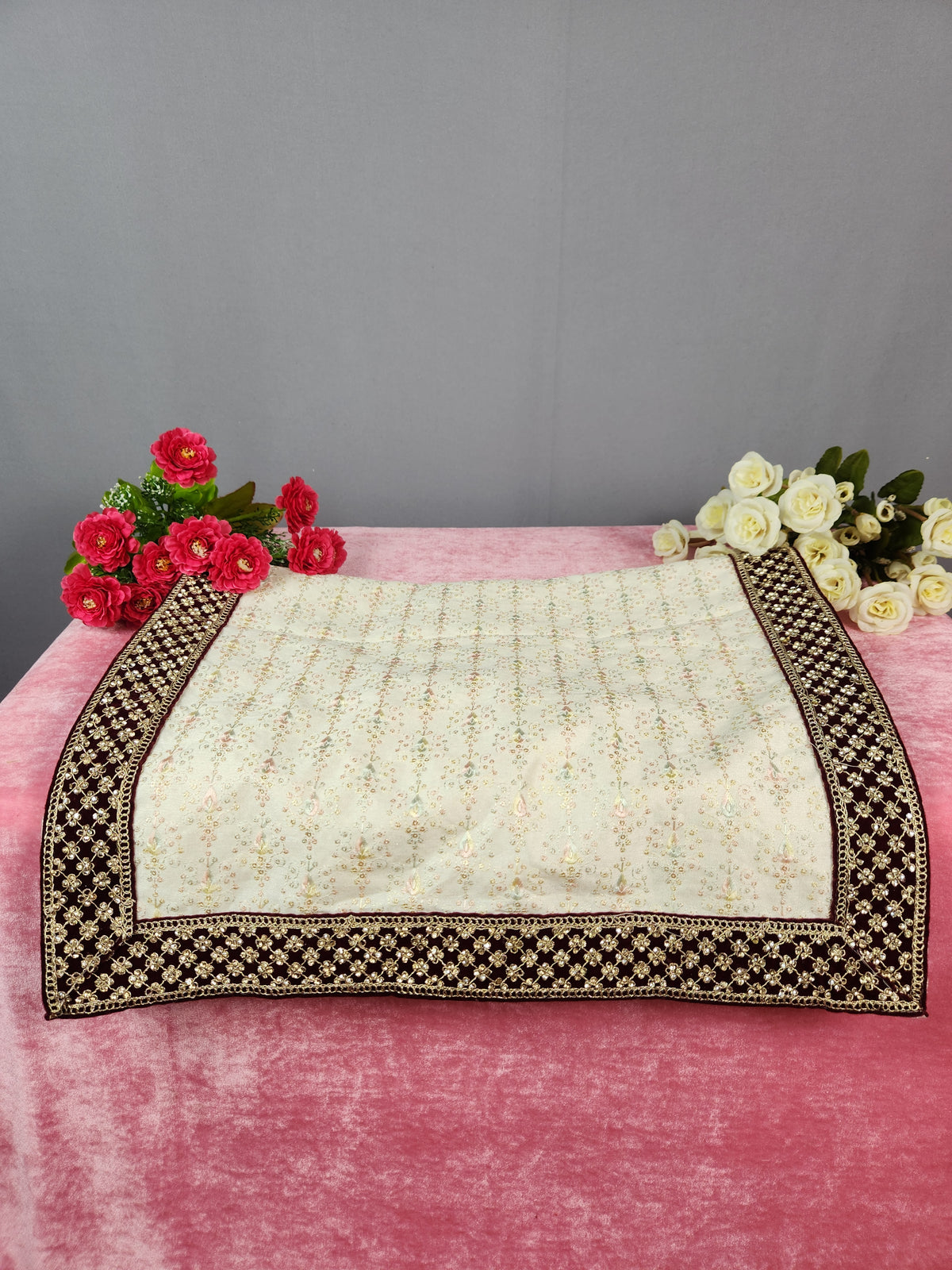 Cream Ivory Groom Turban Shawl | Dupatta Safa Set For Men
