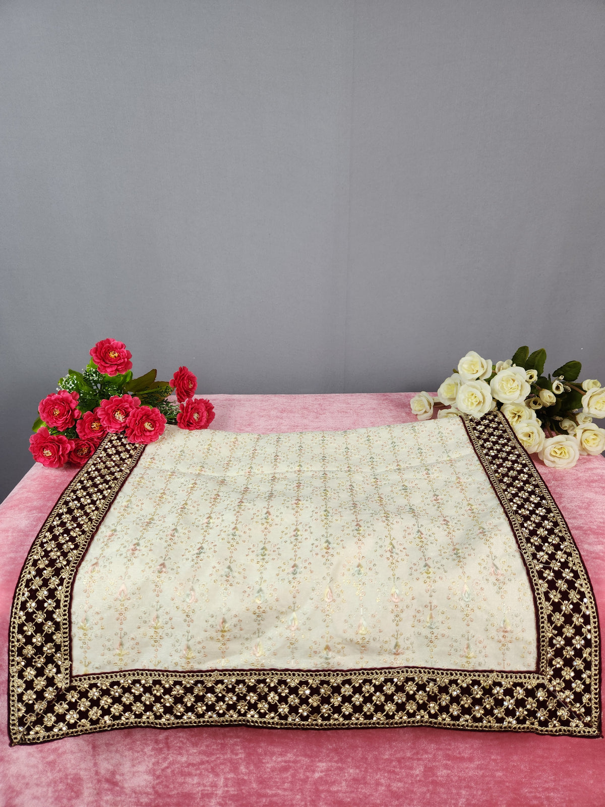 Cream Ivory Groom Turban Shawl | Dupatta Safa Set For Men
