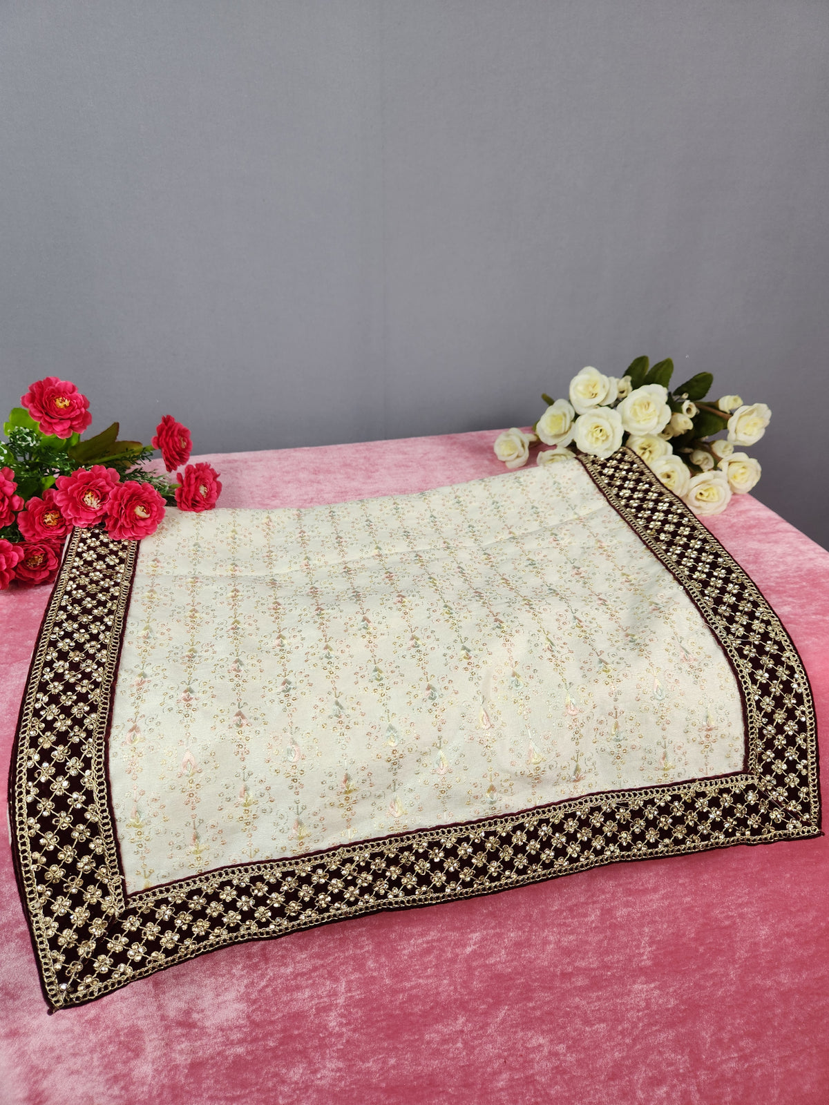 Cream Ivory Groom Turban Shawl | Dupatta Safa Set For Men