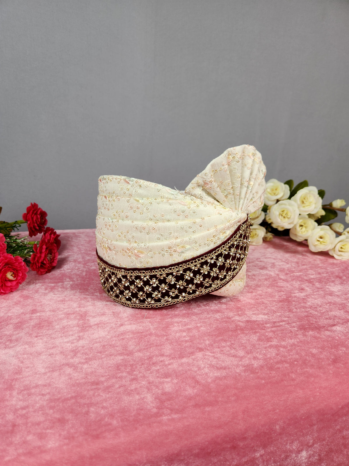 Cream Ivory Groom Turban | Safa For Men