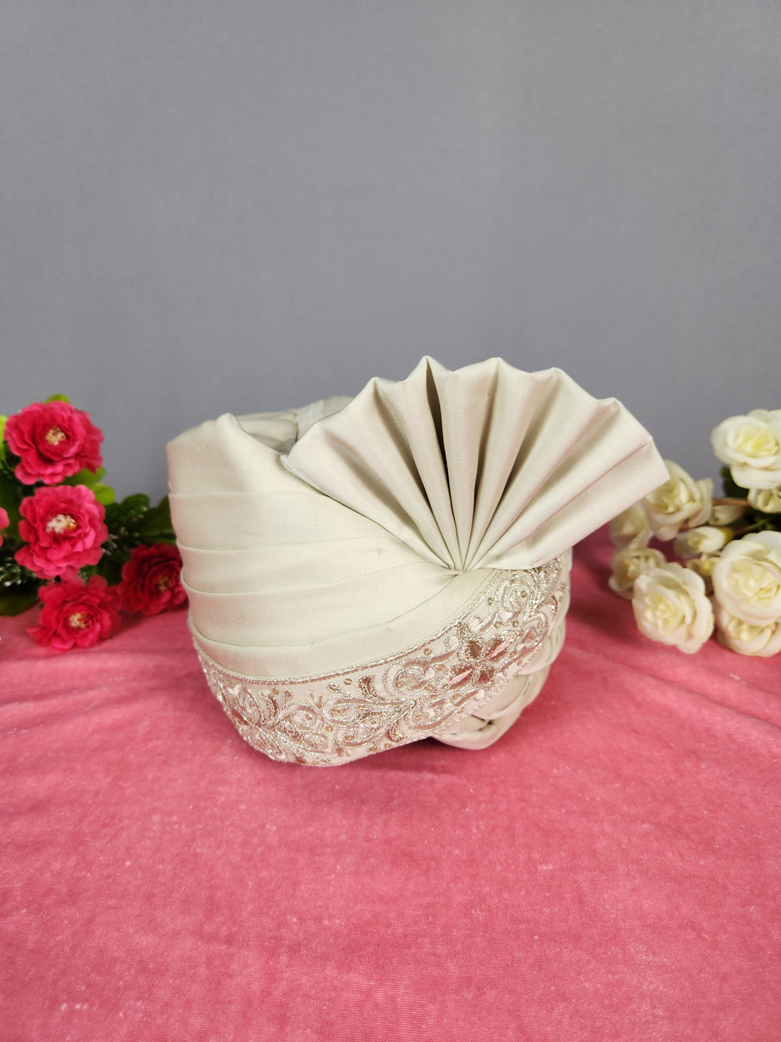 Champagne Golden Groom Turban  | Indian Wedding Safa