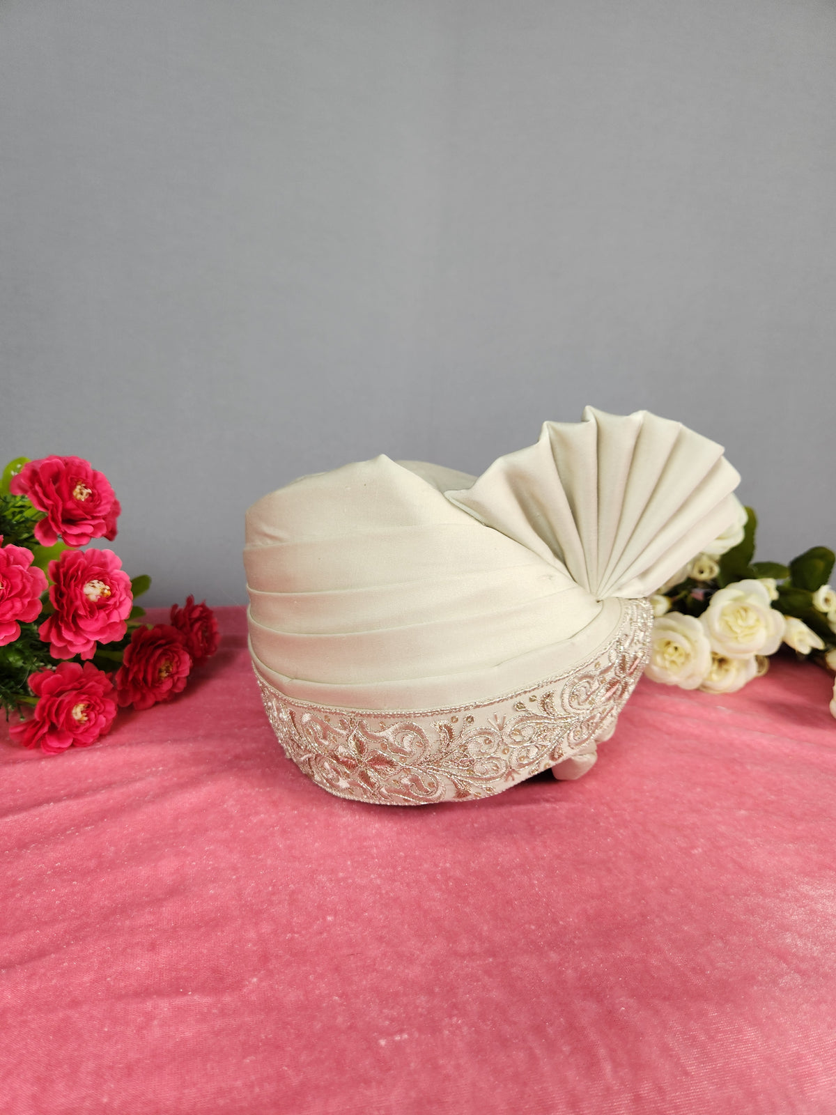 Champagne Golden Groom Turban  | Indian Wedding Safa