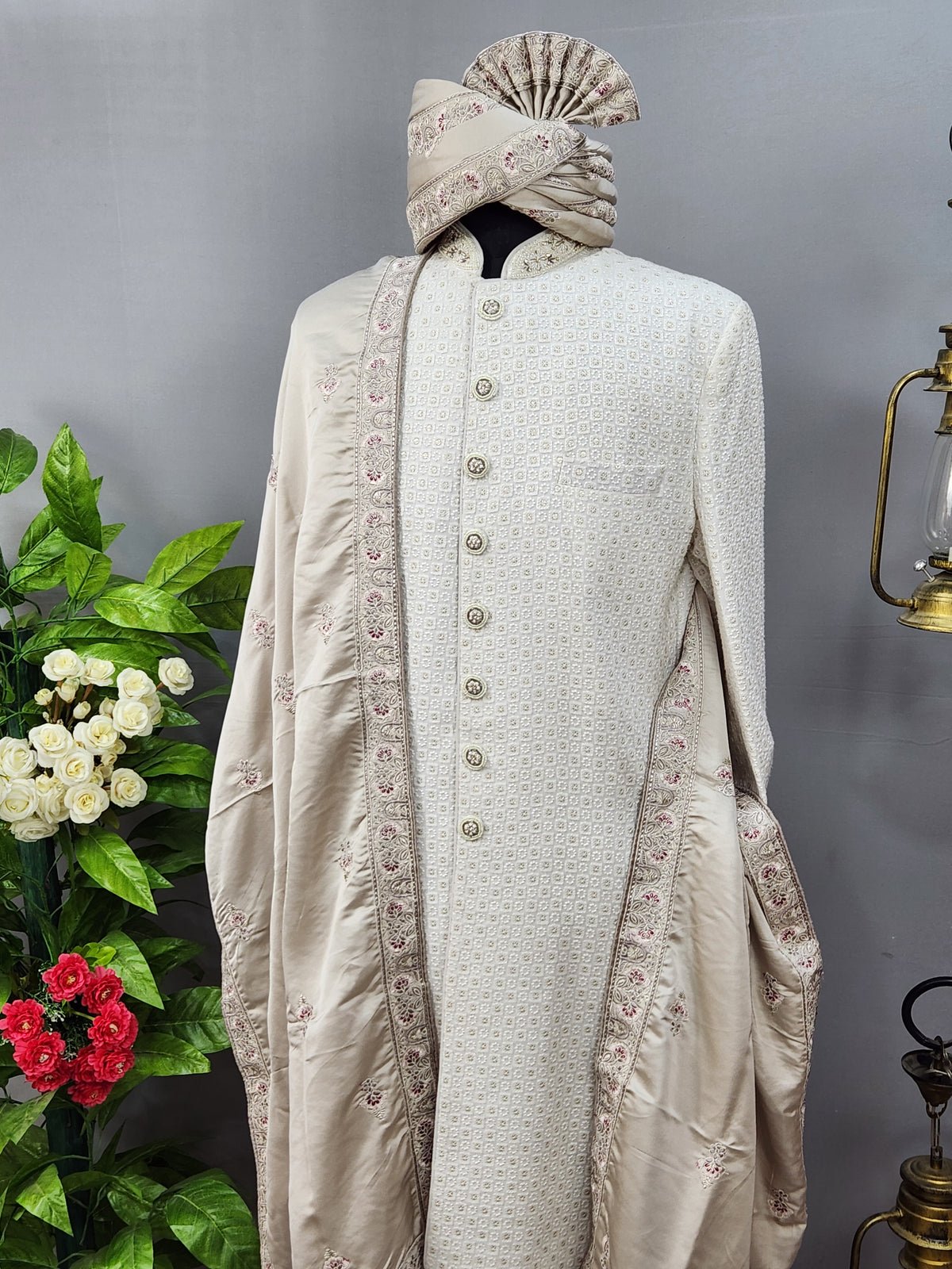Lavender Groom Shawl - Red Color Touch Up Stole