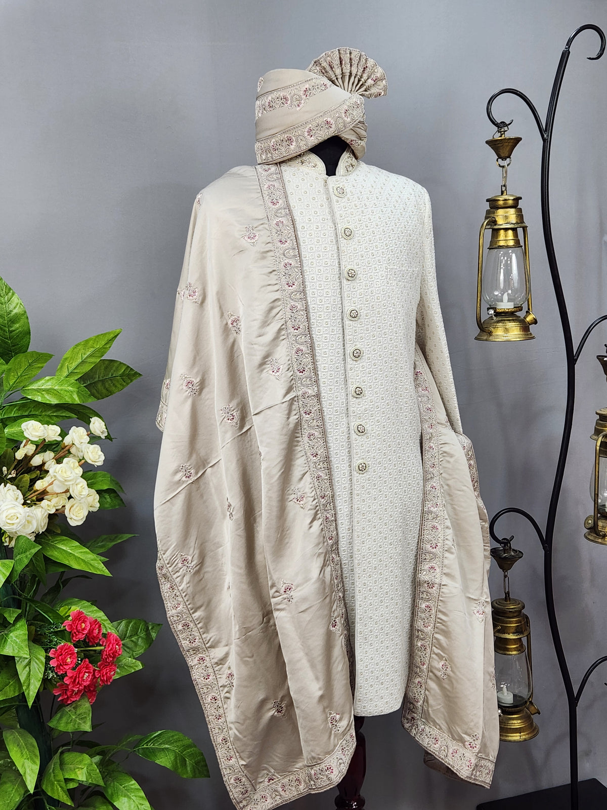 Lavender Groom Shawl - Red Color Touch Up Stole