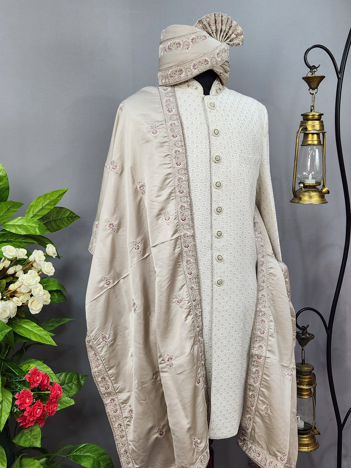Lavender Groom Shawl - Red Color Touch Up Stole