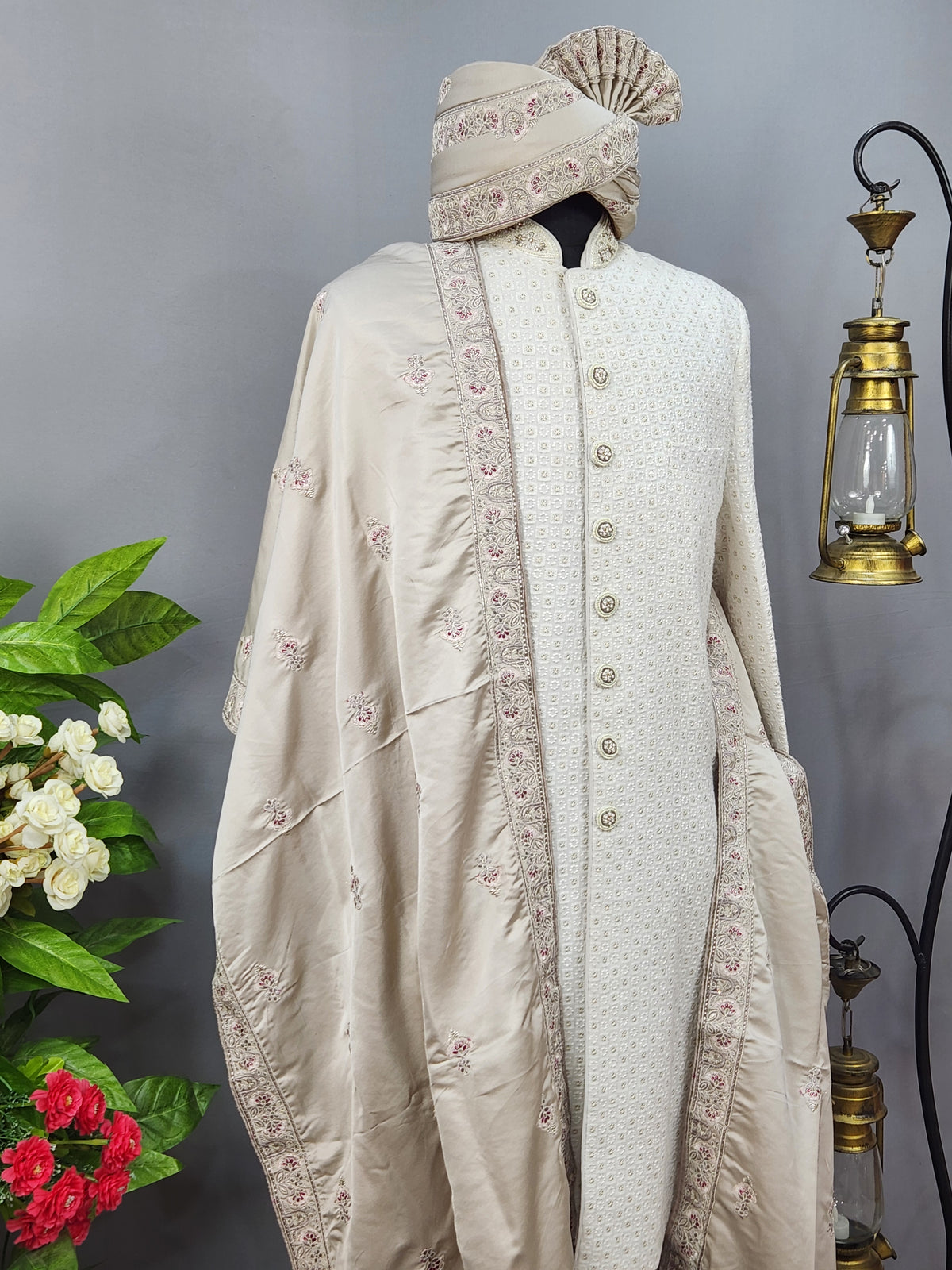 Lavender Groom Shawl - Red Color Touch Up Stole