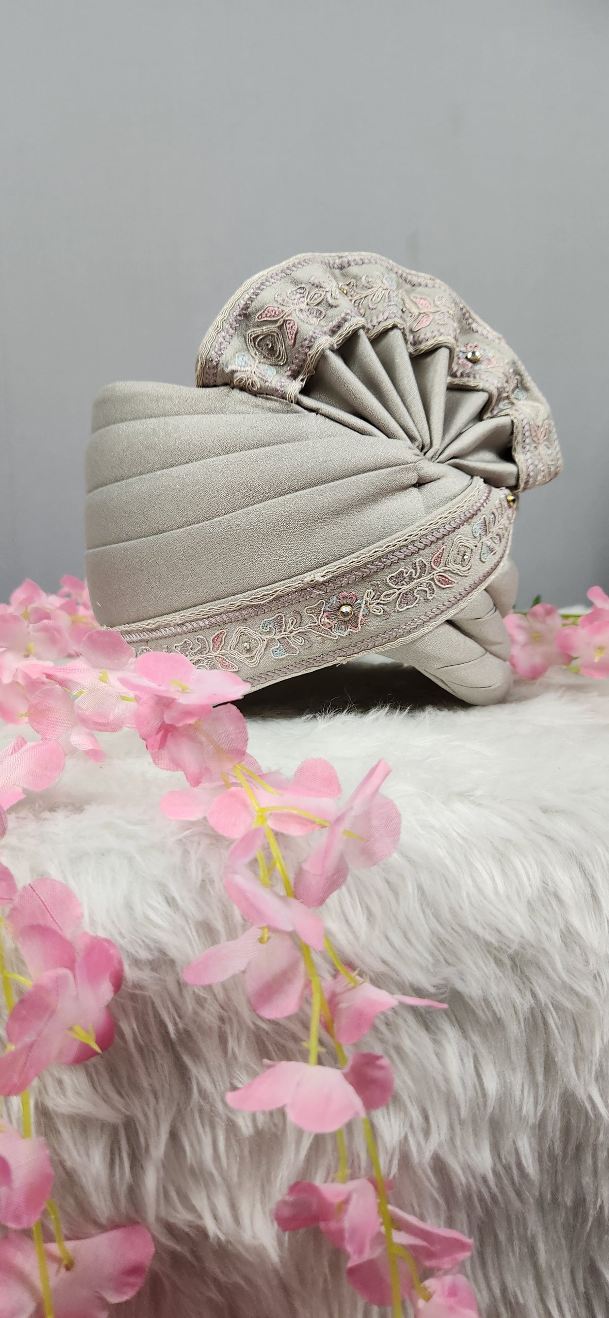 Gray Groom Turban | Safa For Men
