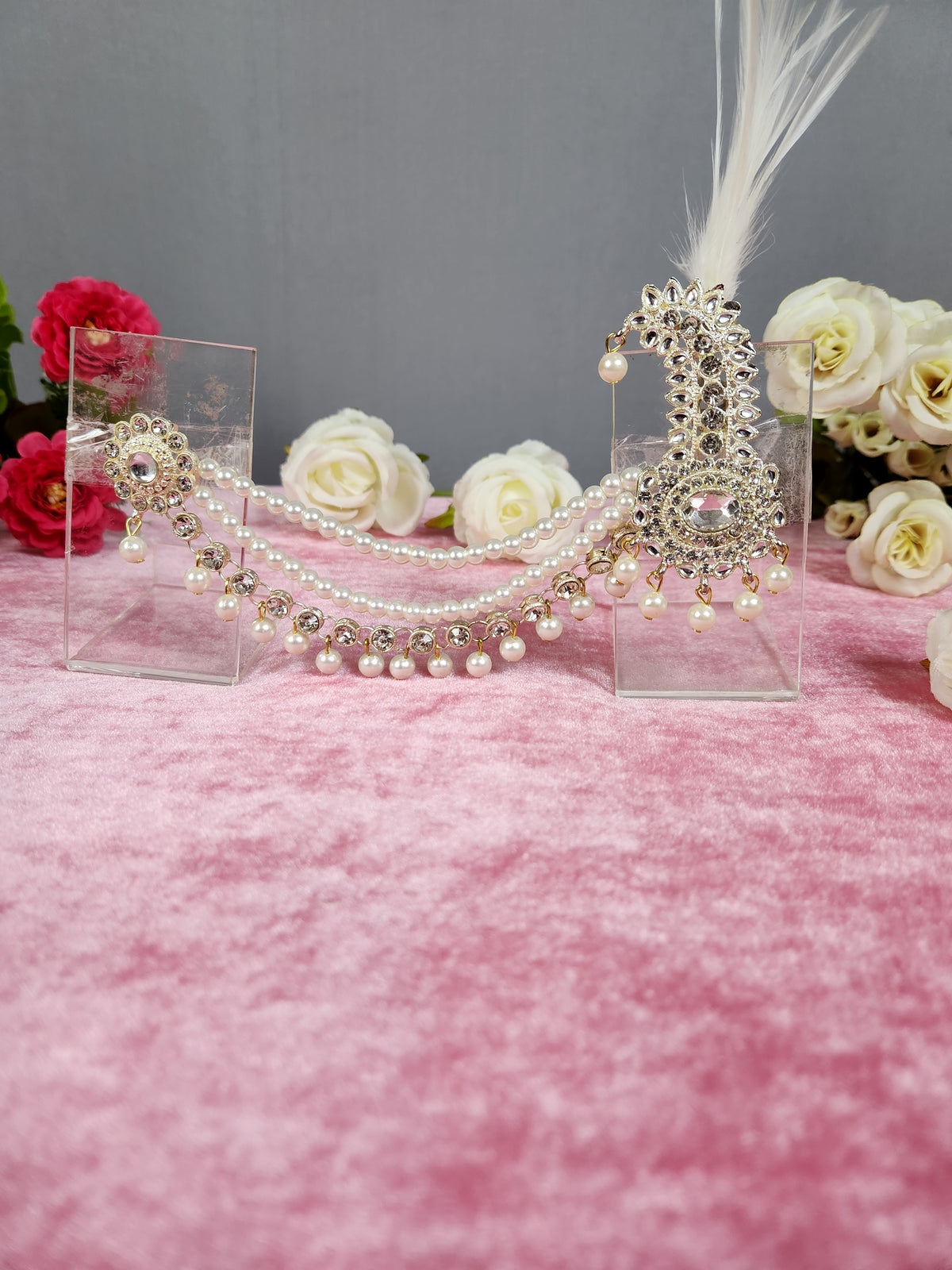 GROOM TURBAN BROOCH WITH CHAIN STYLE