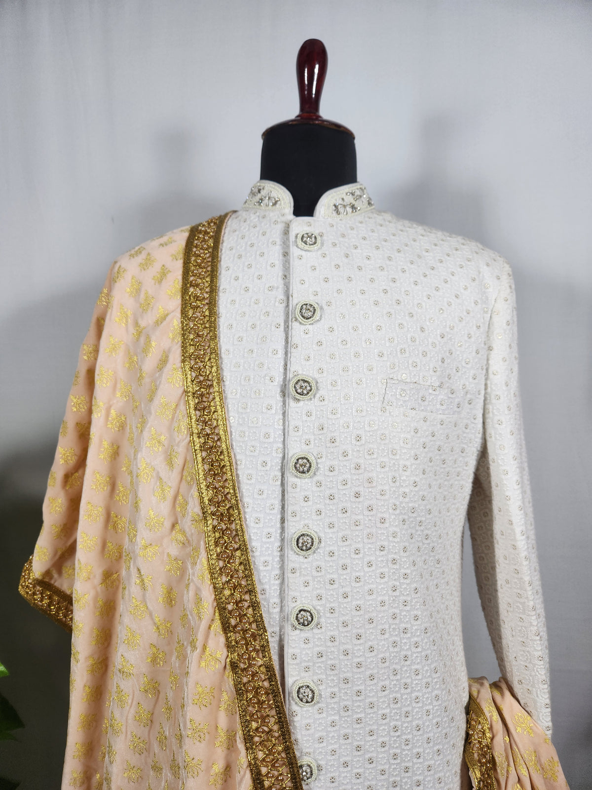 Peach Groom Stole | Shawl For Men
