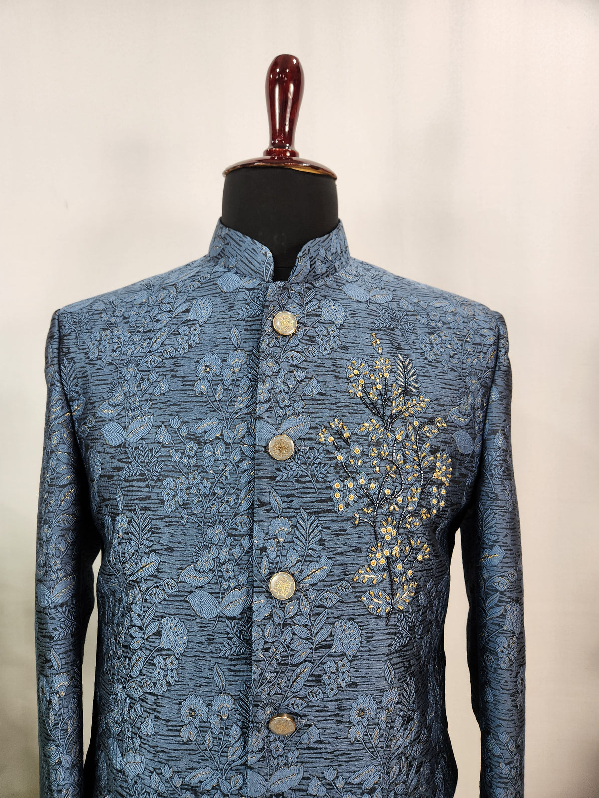 Blue Jodhpuri Suit for Wedding – Zardozi Work | Indian Groom Outfit