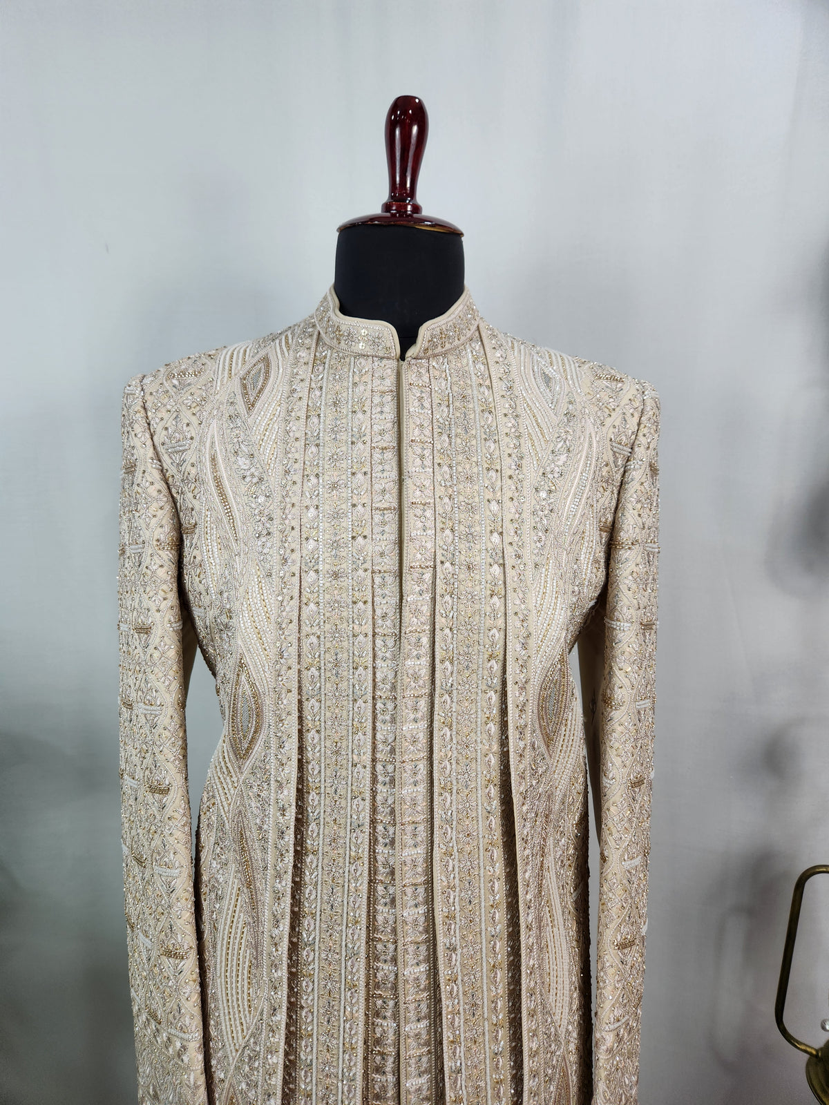 Rose Gold Wedding Groom Sherwani - 3 layer Beads Studded | Sherwani For Men