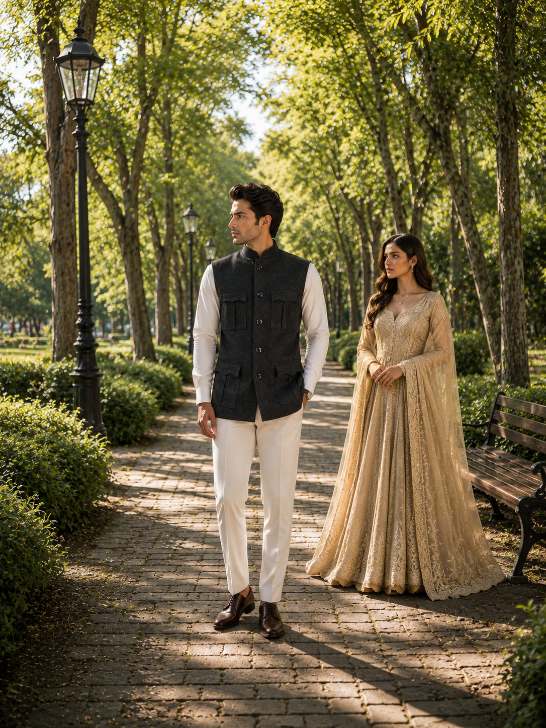 Black Nehru Jacket for Men | Indian Ethnic Waistcoat for Weddings & Celebrations