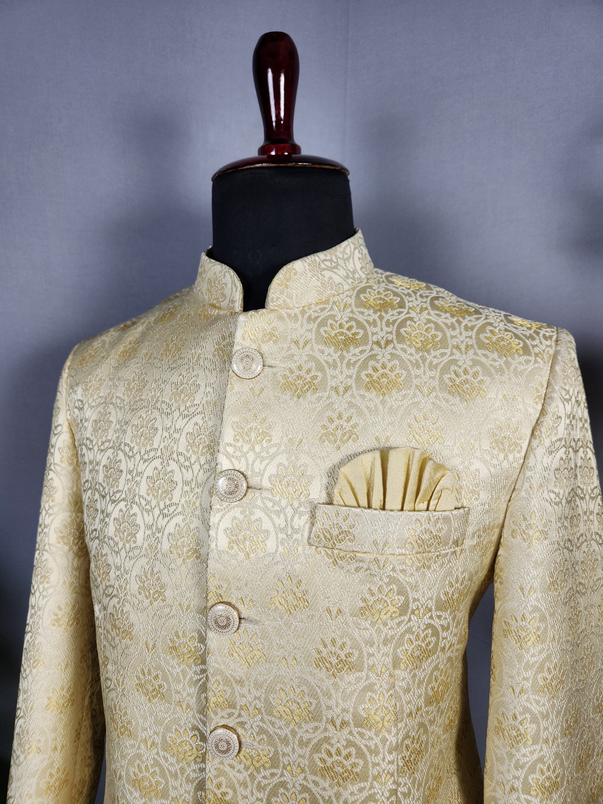 Beige Jodhpuri Suit for Men  -   Indian Wedding Outfit for Men
