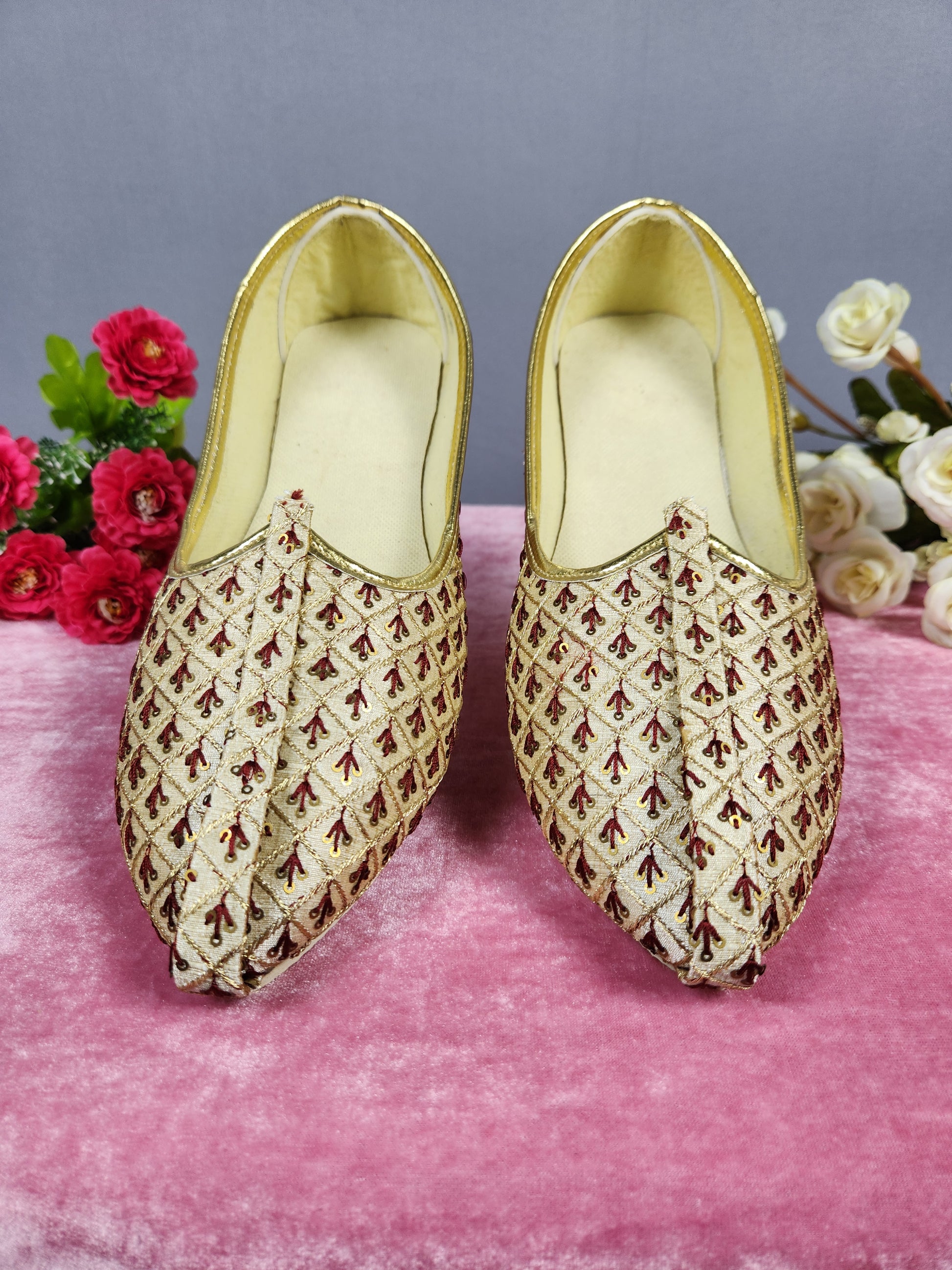 Beige Ethnic Shoes for Men – Designer Indian Jutti & Mojari for Wedding
