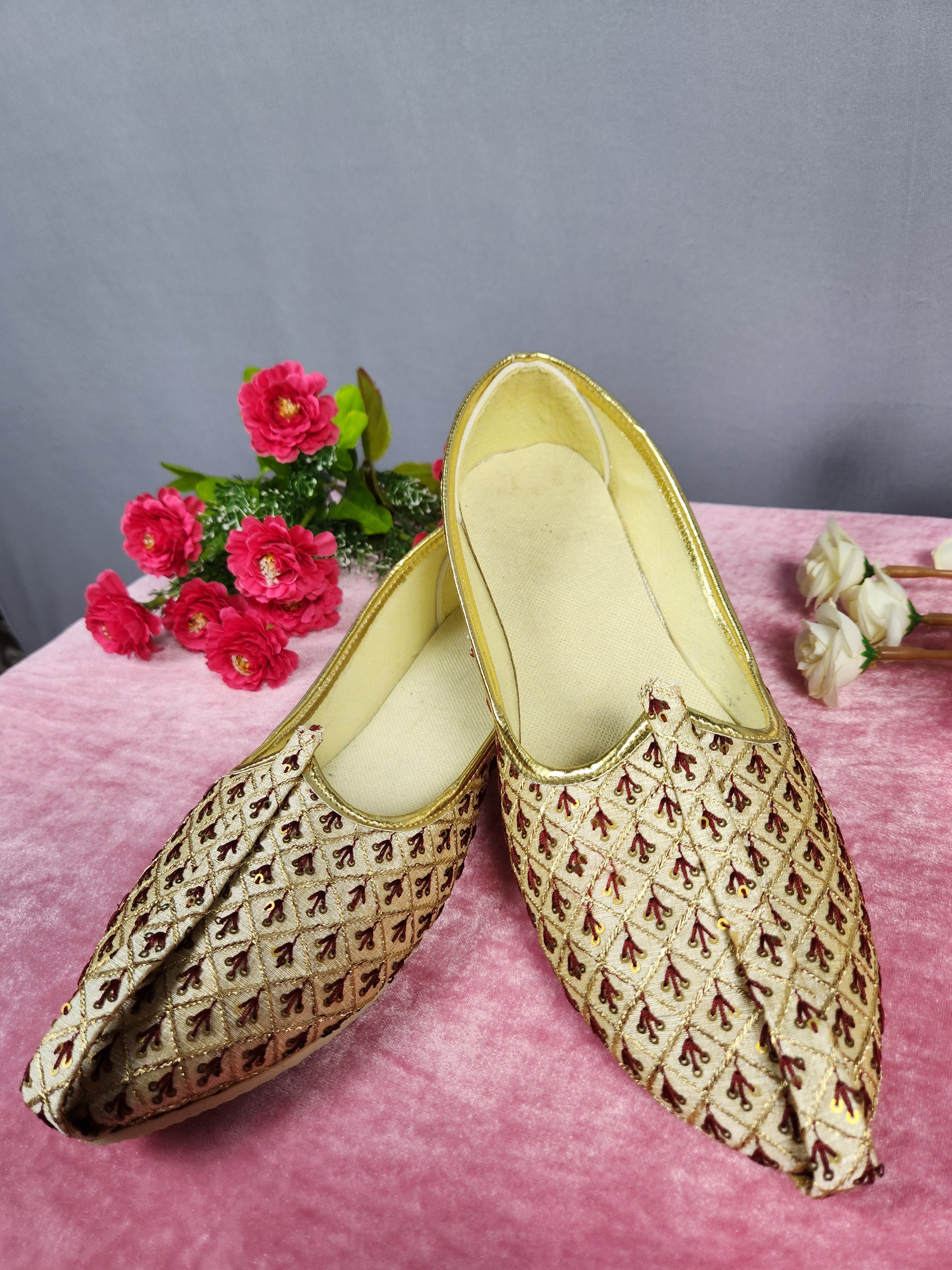 Beige Ethnic Shoes for Men – Designer Indian Jutti & Mojari for Wedding
