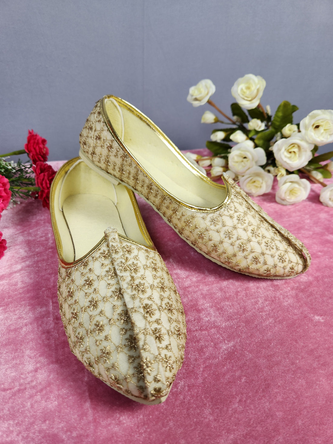 Beige Ethnic Shoes for Men – Designer Indian Jutti & Mojari for Wedding
