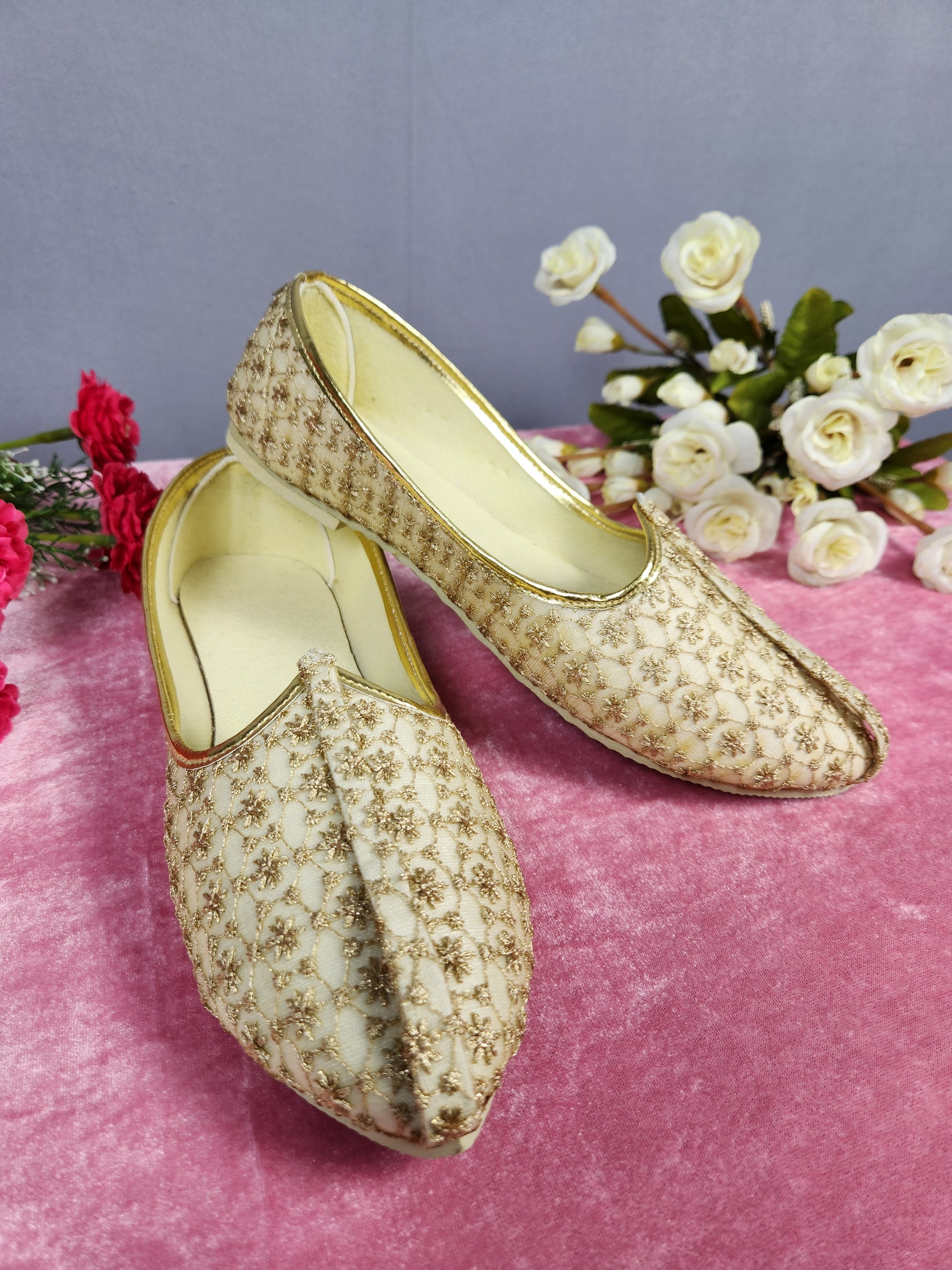 Beige Ethnic Shoes for Men – Designer Indian Jutti & Mojari for Wedding
