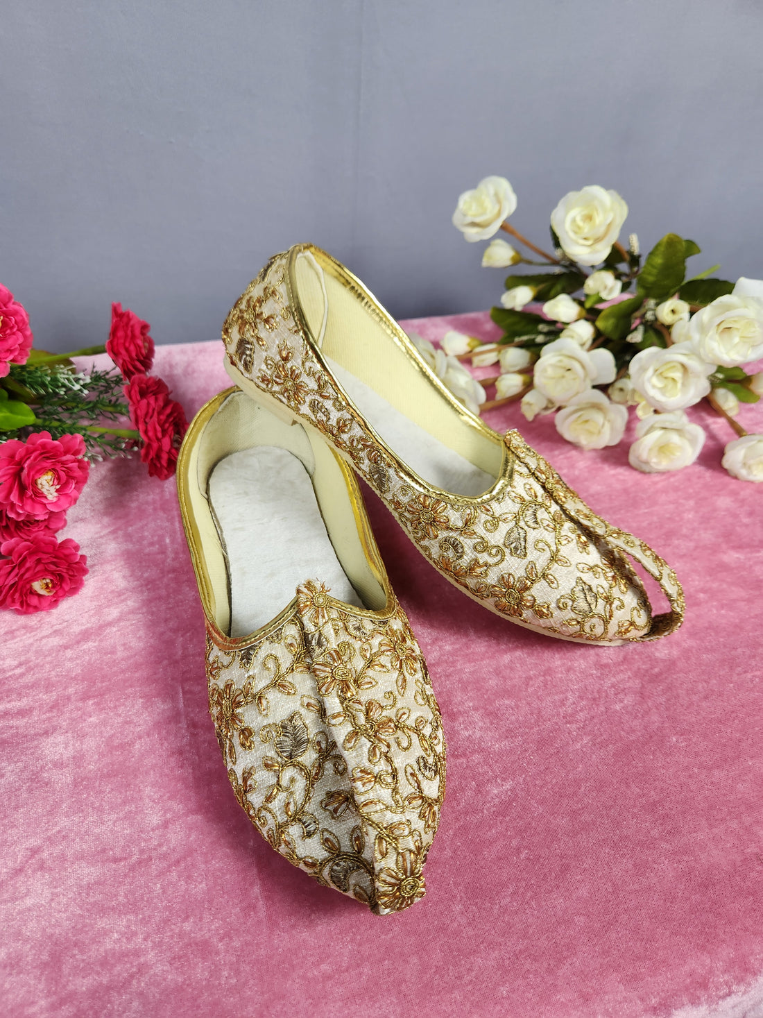 Beige Ethnic Shoes for Men – Designer Indian Jutti & Mojari for Wedding
