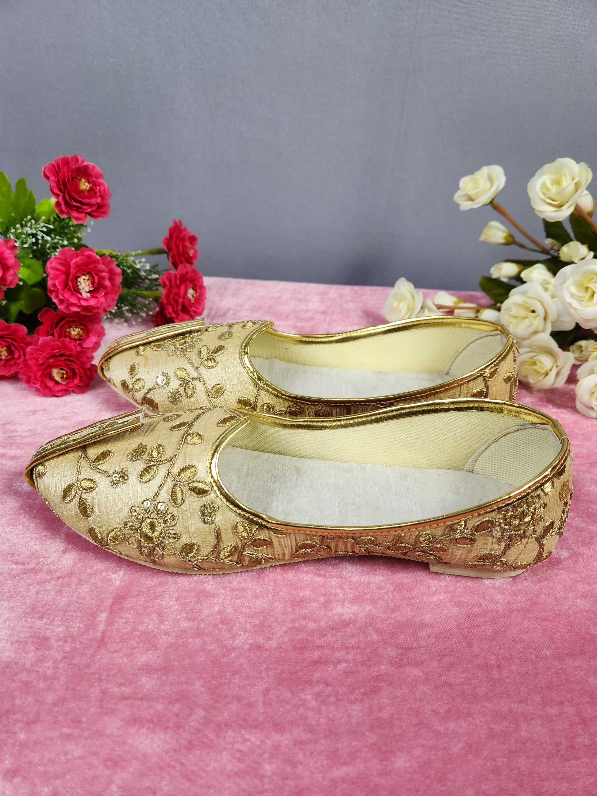 Beige Ethnic Shoes for Men – Designer Indian Jutti & Mojari for Wedding
