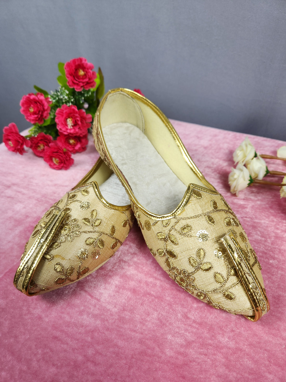Beige Ethnic Shoes for Men – Designer Indian Jutti & Mojari for Wedding
