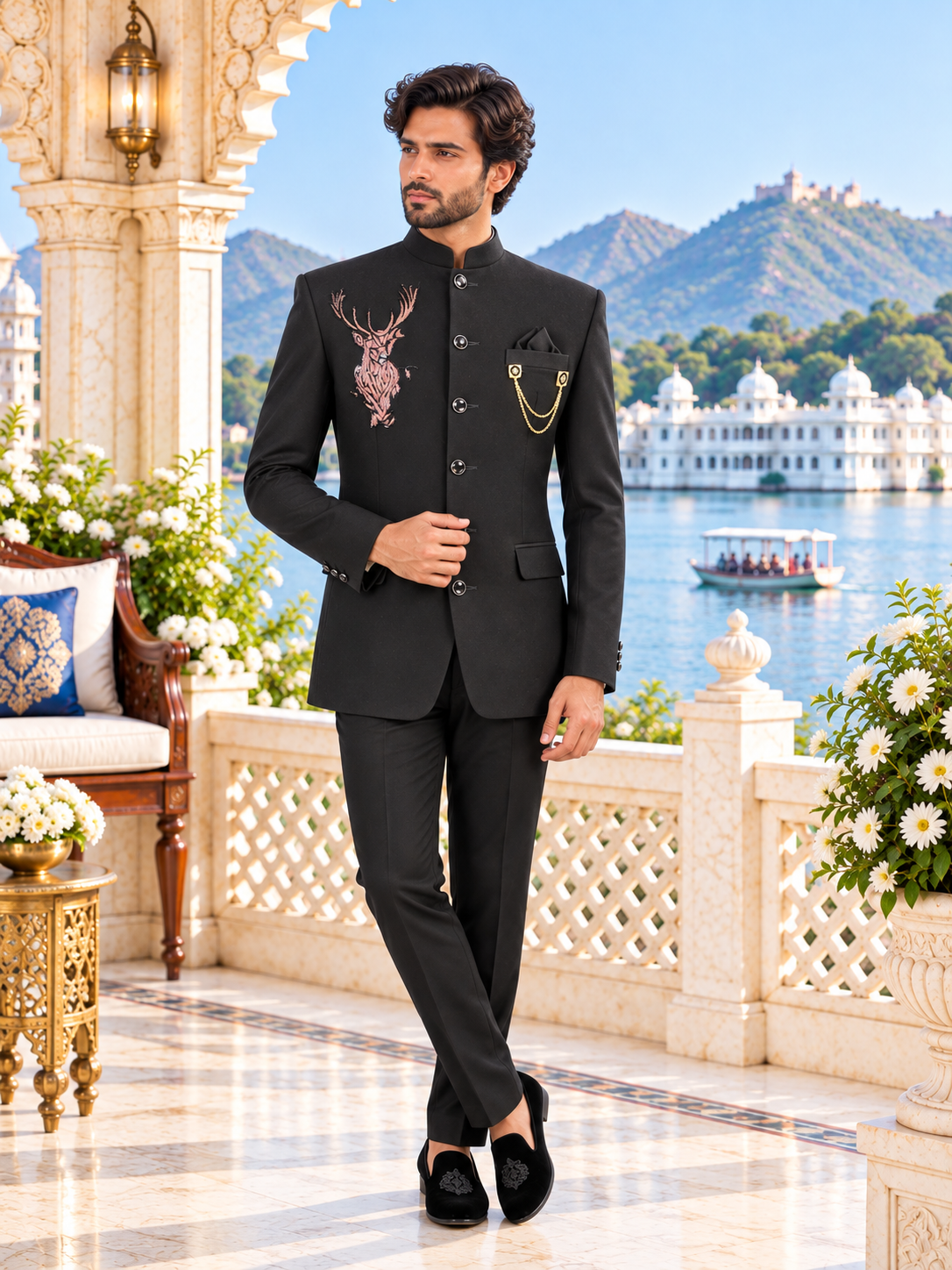 Black Jodhpuri Suit for Wedding – Custom Made | Indian Groom Outfit